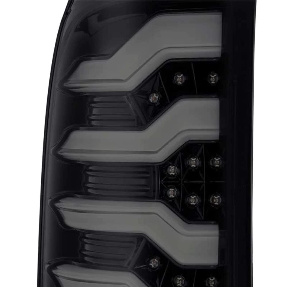 AlphaRex PRO-Series LED Tail Lights for 2014-2018 GMC Sierra 1500 - Jet Black - Durable & Bright LED Brake Lights - Perfect for Off-Roading & Night Driving