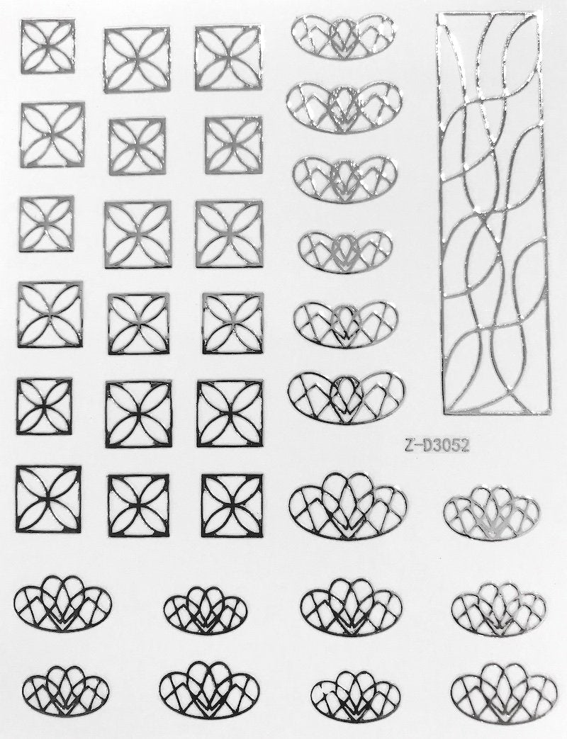 Nail Art Stickers LINES Collection - Premium Self-Adhesive Nail Decals for Women | Perfect for Parties, Weddings, and Everyday Fashion