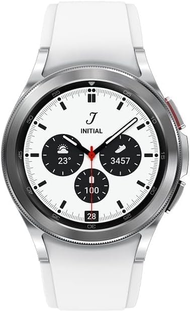 SAMSUNG Galaxy Watch 4 44mm Smartwatch with Bonus Band (Black) - ECG Monitor, Fitness Tracker for Running, Sleep & Heart Rate, GPS Fall Detection, Bluetooth - US Version (Silver) | Perfect for Workouts, Health Monitoring & Everyday Wear