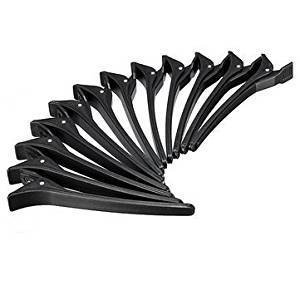 Shri Kanth Art Professional Hair Sectioning Clips - 12 Pack Black Hairdressing Clips for Salon Styling, Hair Cutting & Styling - Perfect for Hairdressers, Barbers & Home Use