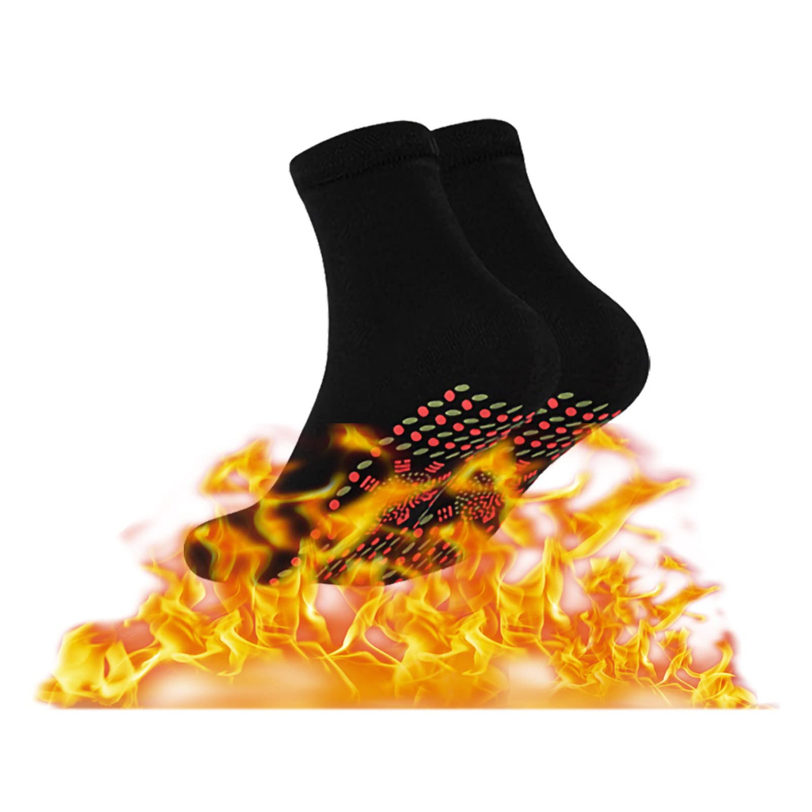 Heated Hiking Socks for Men & Women - Self Warming Tourmaline Socks with Breathable Comfort & Massage - Anti-Freeze Winter Thermal Socks for Skiing, Camping, Running, Fishing & Outdoor Activities