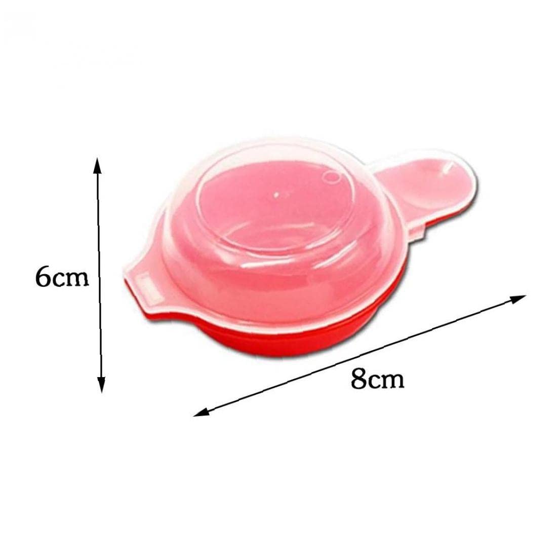2-Piece Microwave Egg Cooker Set - Hard Boiled Egg Poacher & Omelet Maker (Red & Clear) - Perfect for Breakfast, Muffins, Biscuits & Bagels - Quick & Easy Meal Prep for Home, Office & Dorm