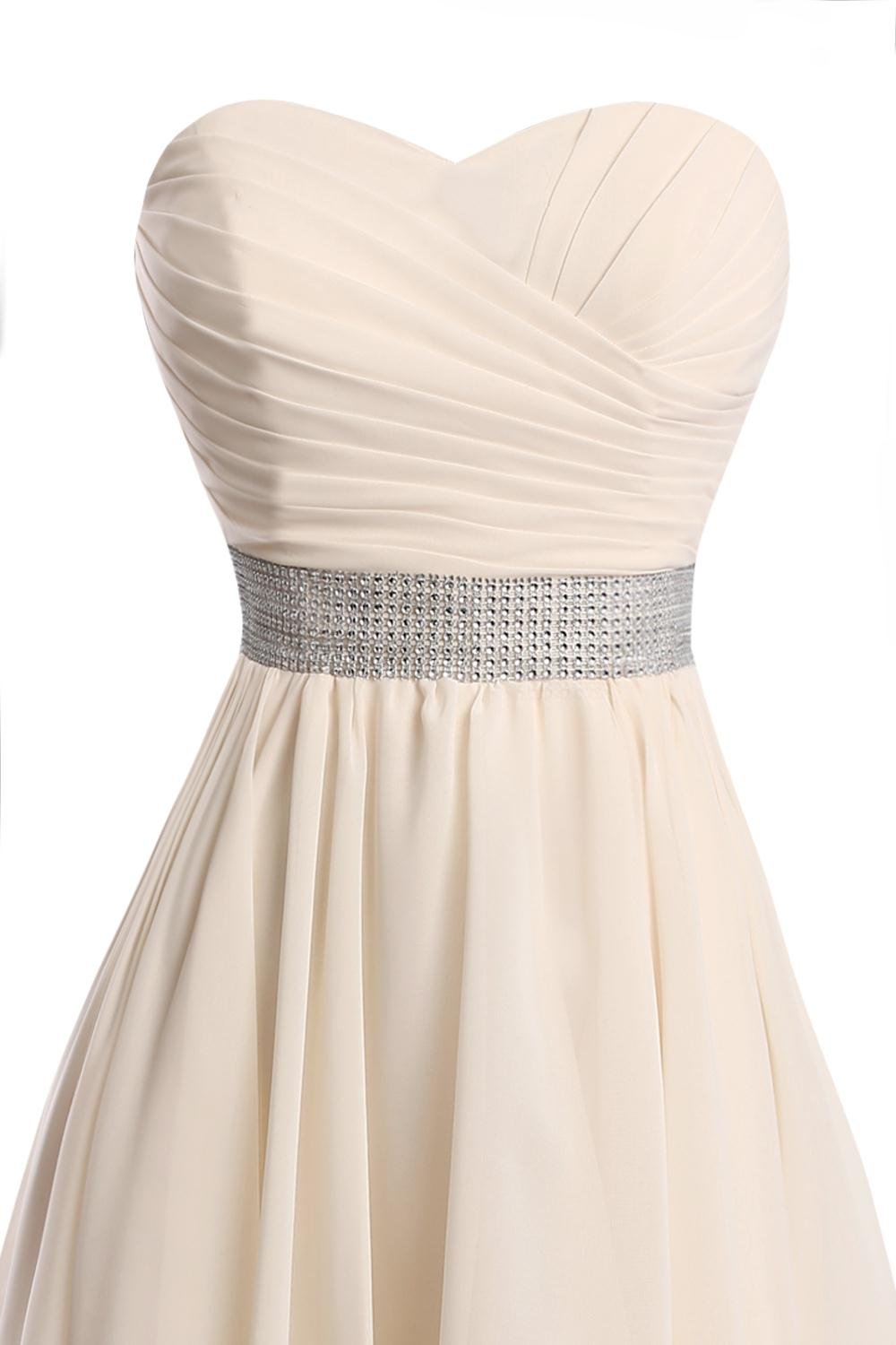 Elegant Women's High Low Lace Up Prom Dress - Homecoming Party Gown in Ivory Size 12 | Perfect for Formal Dances, Weddings & Special Occasions