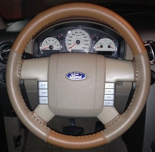 Genuine Leather Steering Wheel Cover for Chevrolet Silverado 2014-2015 - Premium Grey Color | Enhances Grip & Comfort for Long Drives & Road Trips