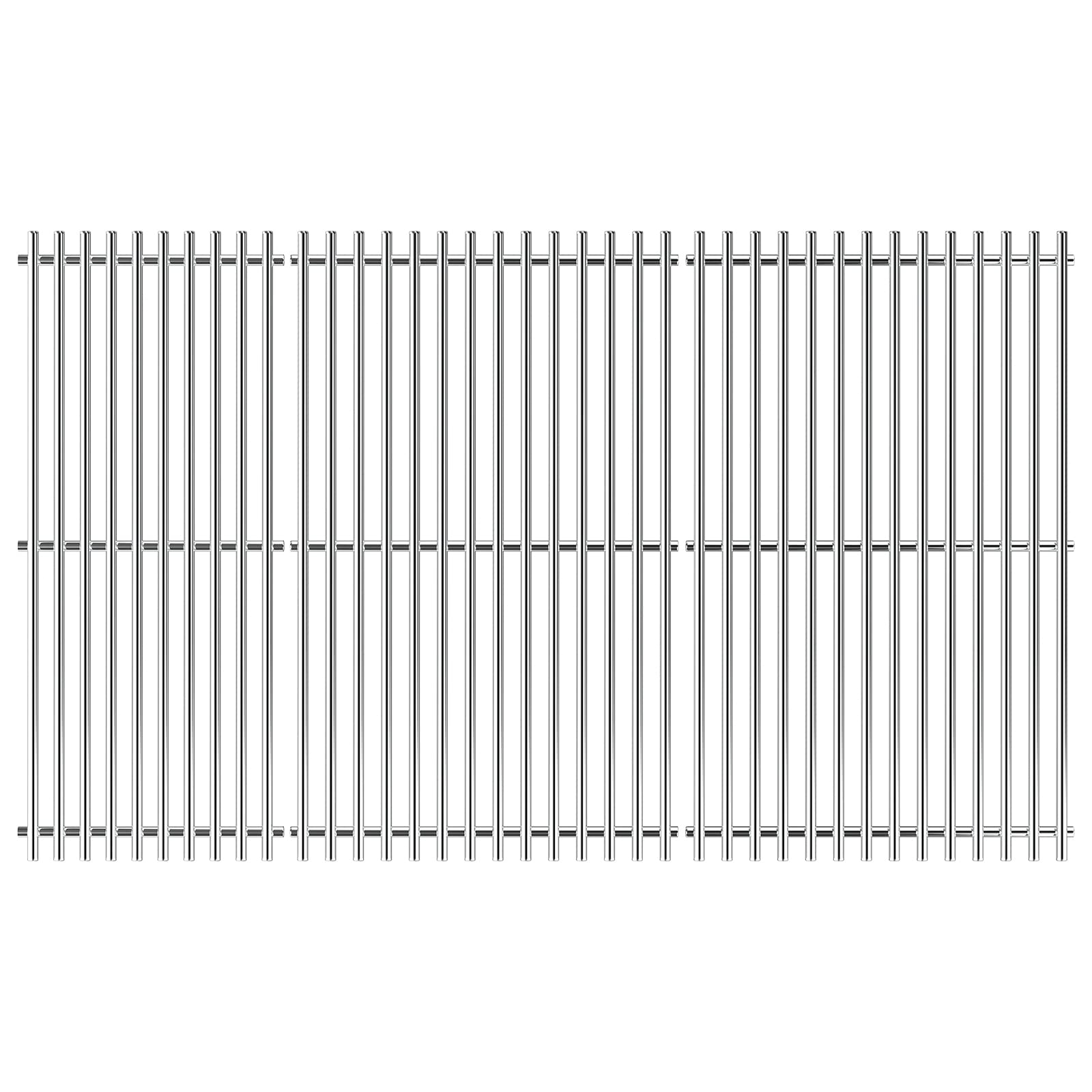 QuliMetal 304 9MM Stainless Steel Cooking Grates Replacement for Weber Summit 600 Series E/S 640 650 660 670 Gas Grills - Heavy Duty BBQ Grill Grates with Smoker Box (Set of 3) - Perfect for Outdoor Cooking, Backyard Grilling & Smoking Meats