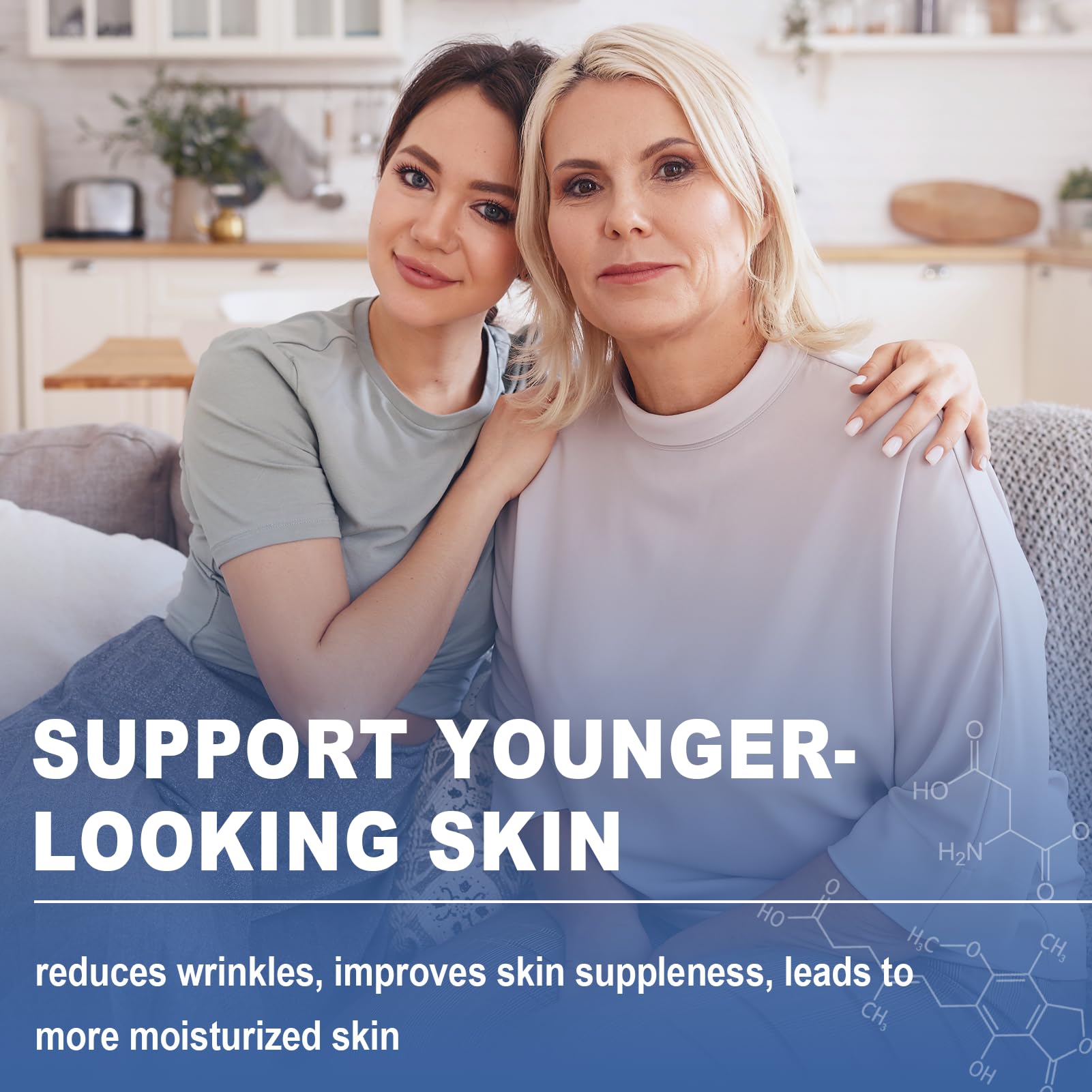 Premium Hyaluronic Acid Supplements 250mg with Vitamin C, Collagen & 10000mcg Biotin - Advanced Skin Hydration, Joint Support & Anti-Aging Formula - 60 Vegan Capsules for Glowing Skin & Healthy Joints - Perfect for Daily Beauty Routine & Active Lifestyle