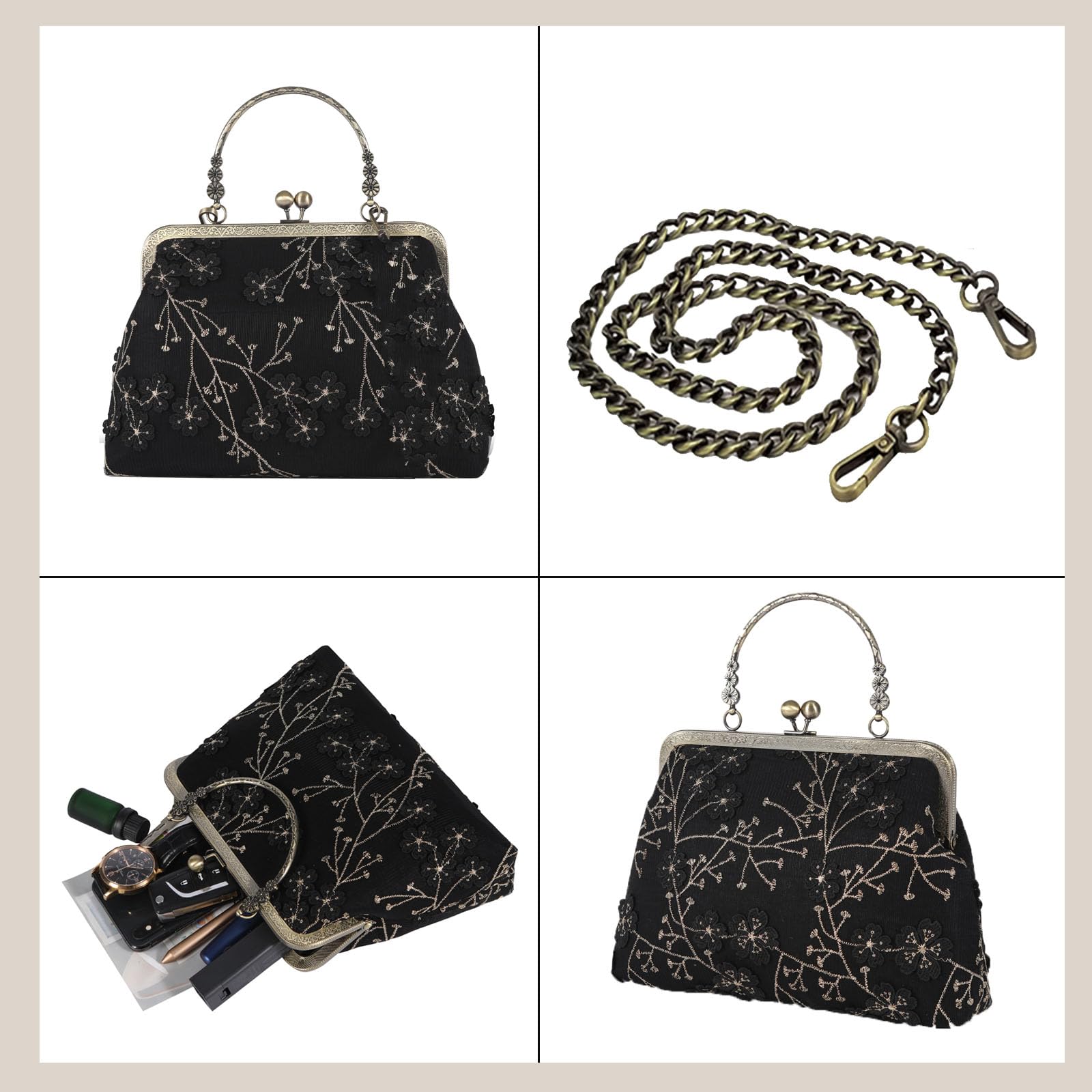 Floral Crossbody Tote Bag for Women - Stylish Satchel Purse for Daily Use