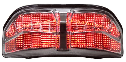 Sequential LED Tail Lights with Clear Lens for 2011-2013 Yamaha FZ8 Motorcycle - Bright Brake & Turn Signals for Enhanced Safety & Style