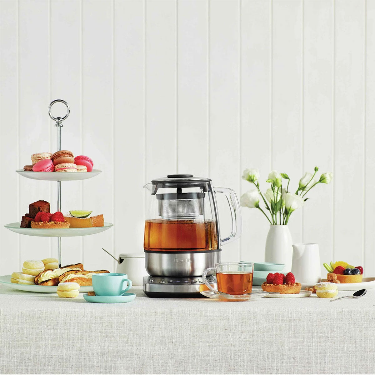 Breville the Tea Maker™ Electric Kettle - BTM800BSS1BCA1 Stainless Steel Smart Tea Brewer with Temperature Control | Perfect for Home, Office & Tea Lovers
