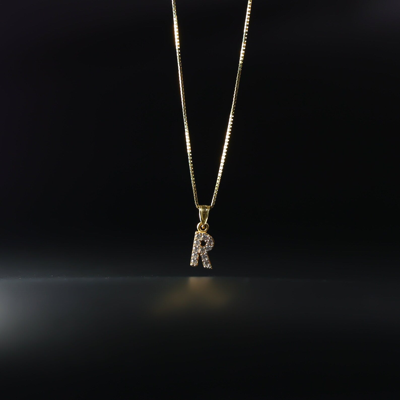 Gold Cubic Zirconia Letter R Pendant Necklace - Elegant Initial Jewelry for Women | Perfect Gift for Birthday, Anniversary & Special Occasions