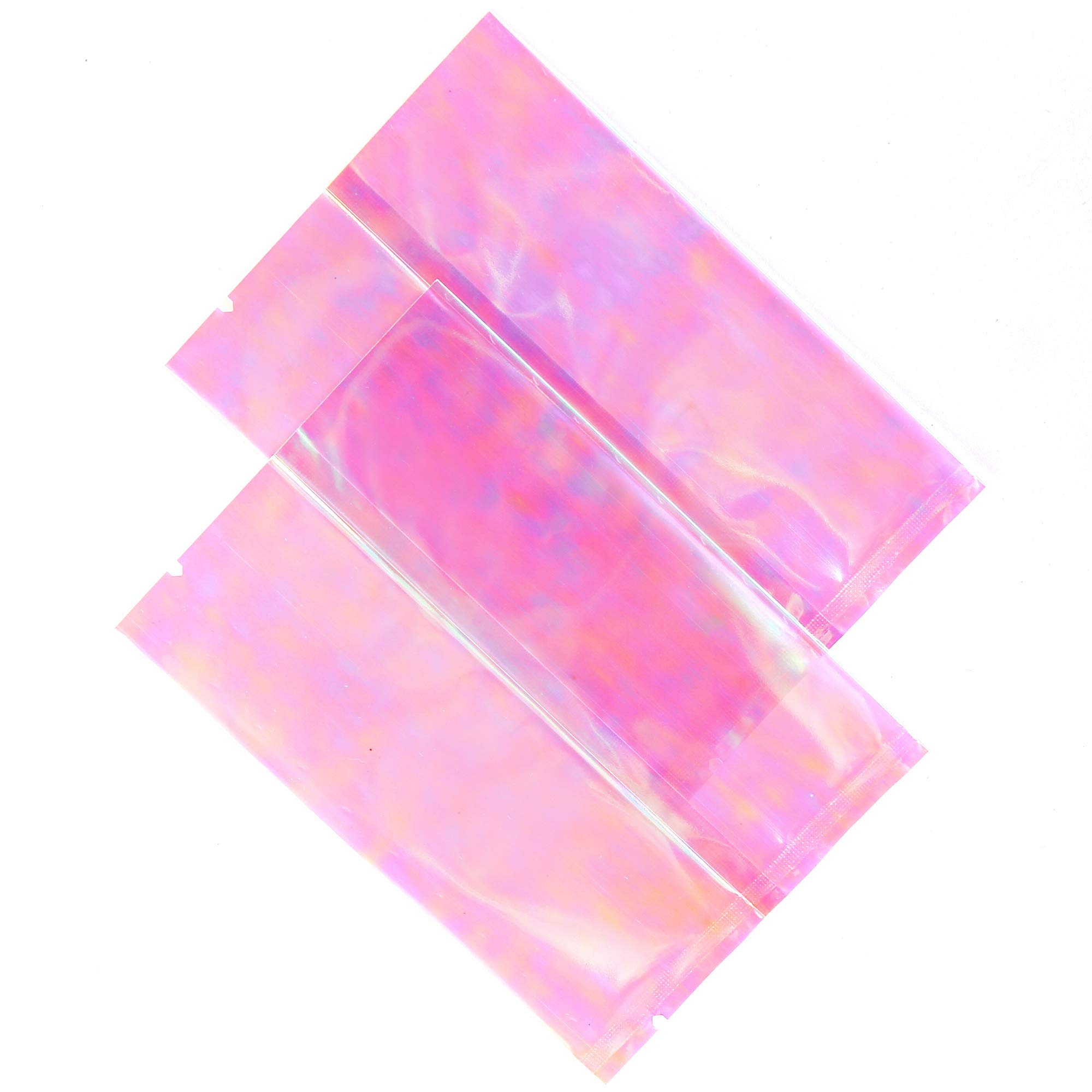 QQ Studio 2.4x3.5 Inch Holographic Food-Safe Plastic Bags - 200 Count Single-Serving Confectionery Packaging for Candy, Cookies & Snacks - Perfect for Parties, Gifts & Bakery Storage