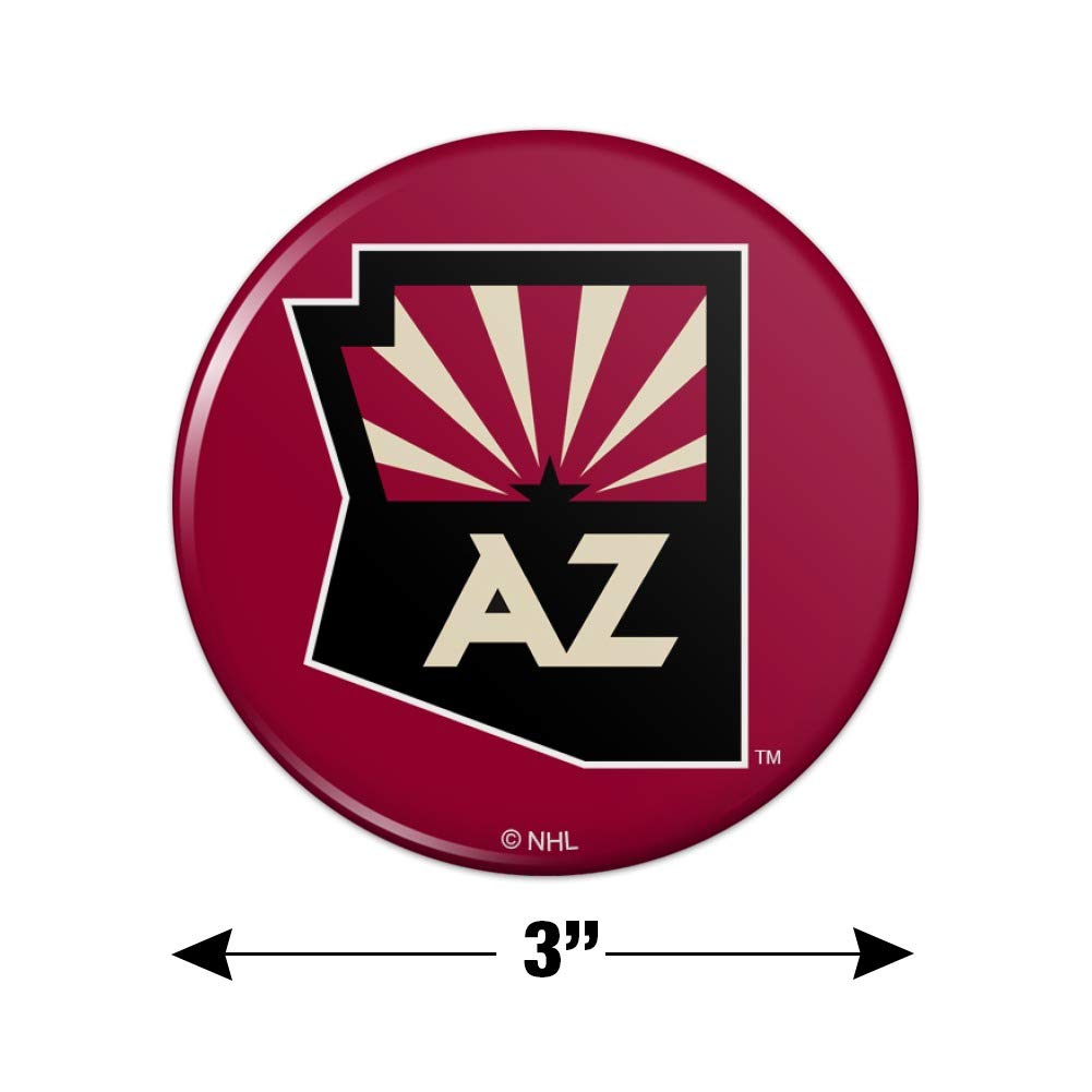 Arizona Coyotes NHL Logo Refrigerator Magnet - Strong Adhesive Kitchen & Locker Decorative Button for Sports Fans, Office, Dorm Room, and Game Day Decor
