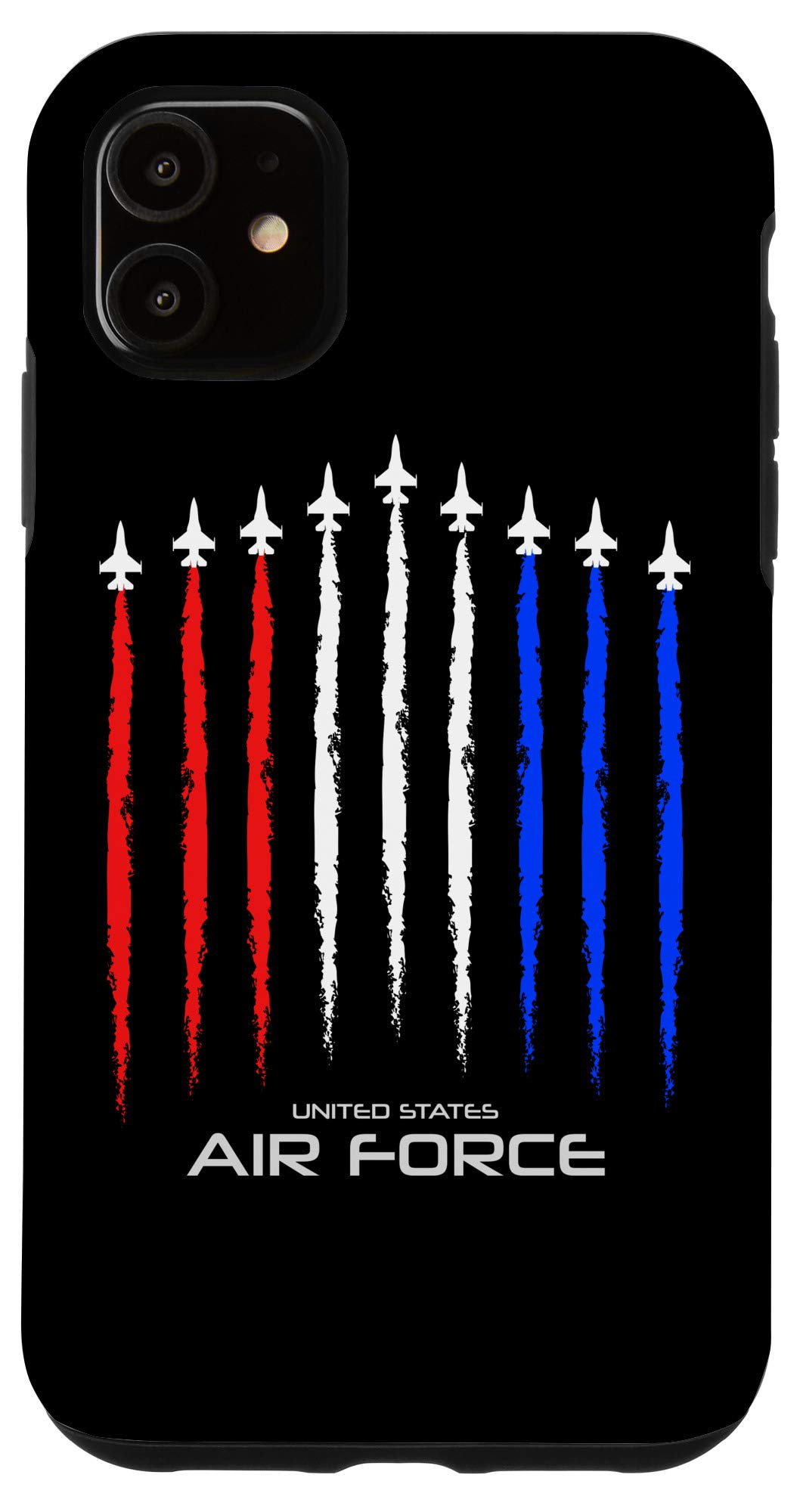 iPhone 11 Case - US Air Force Themed Ugly Christmas Sweater Design | Perfect Holiday Gift for Military Enthusiasts & Christmas Celebrations