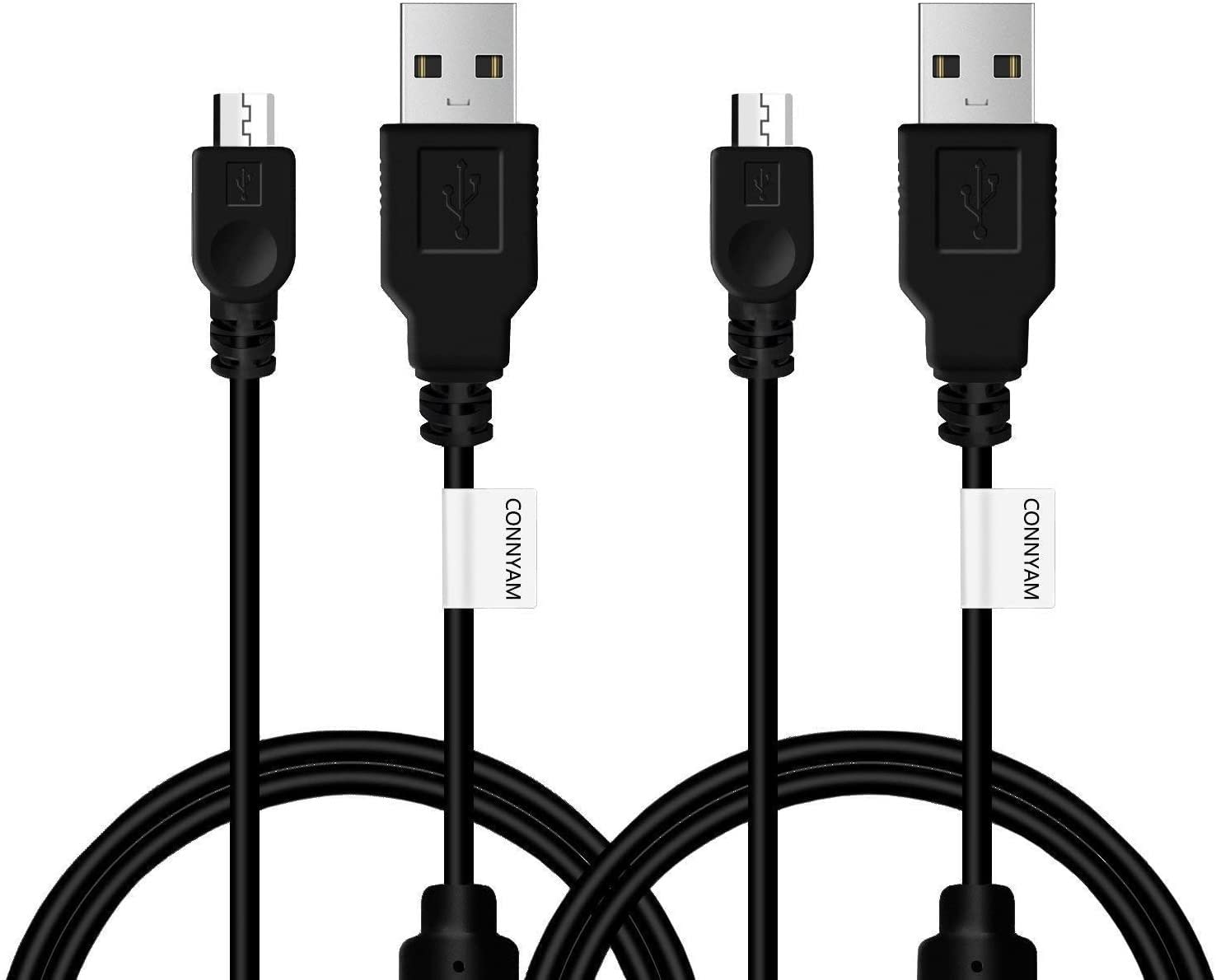 2 Pack 10ft PS4 Controller Charging Cable - Micro USB Sync & Play Cord for PlayStation 4, PS4 Slim, PS4 Pro, DualShock 4, Xbox One, Xbox One S, Xbox One Elite & Xbox One X Controllers - Fast Charging & Gaming Solution for Home & Travel Use