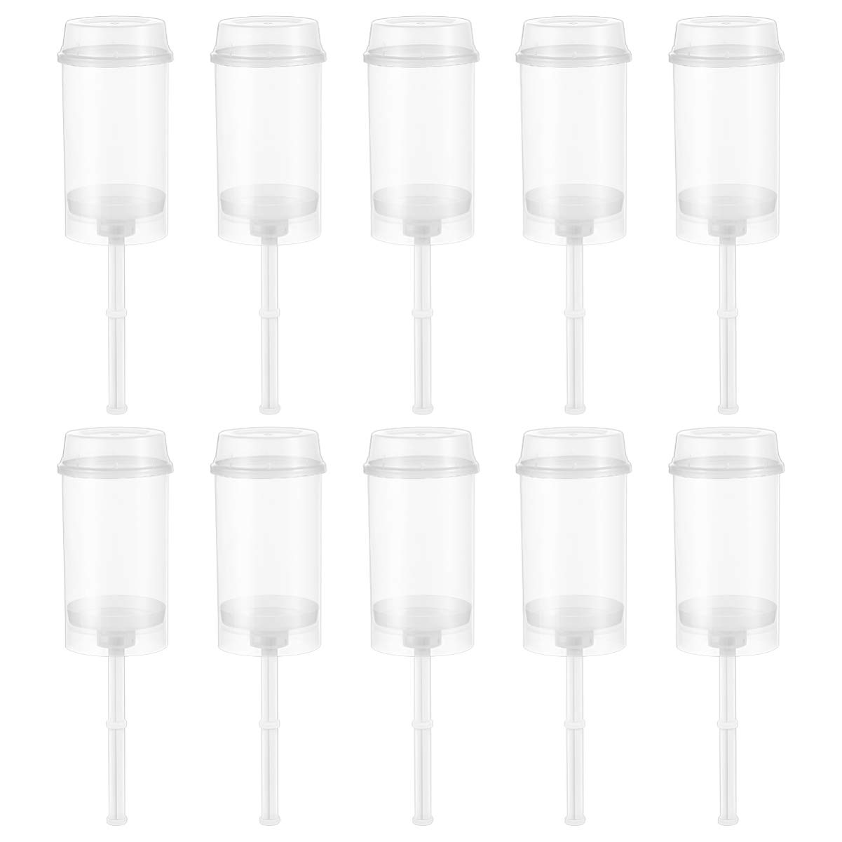 30PCS Round Cake Carrier with Lids - Pushable Cake Holders, Push Up Cake Shooter Mold for Bakery, Kitchen & Home - Clear Rainbow Cake Pusher Containers | Perfect for Parties, Dessert Displays & Baking Storage