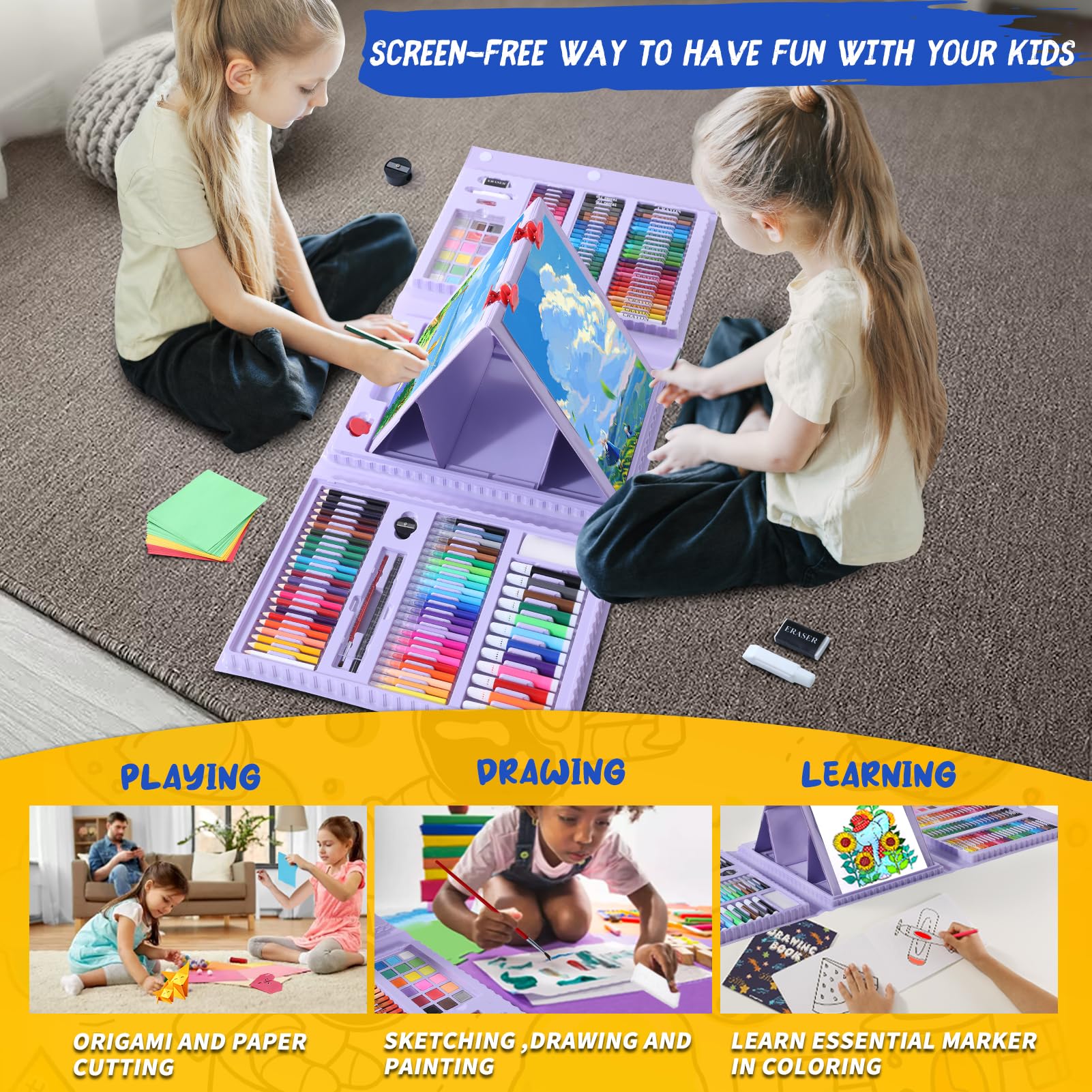 Premium Kids Watercolor Paint Set & Drawing Art Supplies - Complete Craft Kit for Beginners, Boys & Girls, Teens - Perfect Gift for Young Artists & Creative Projects at Home, School, or Studio