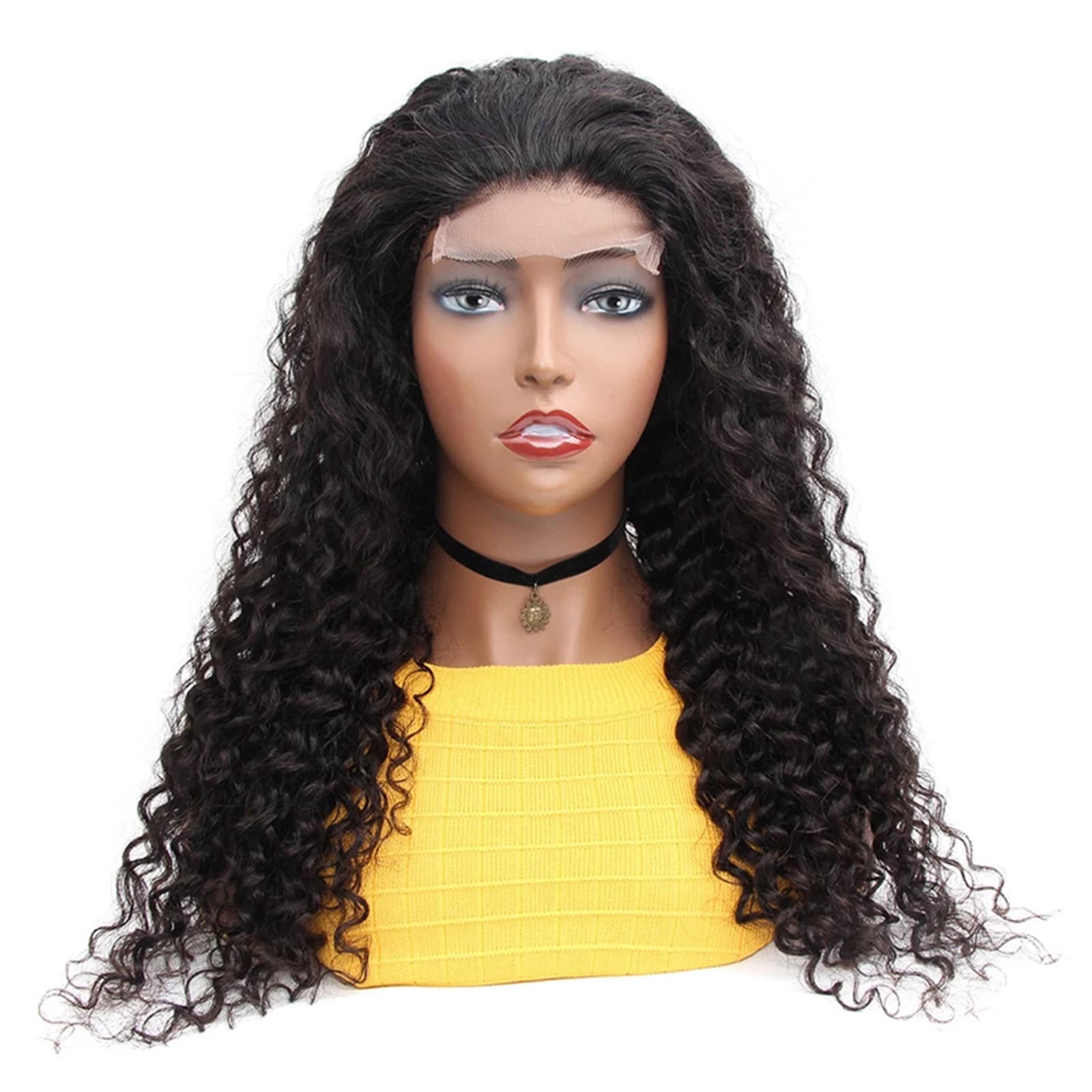 ISEE 10A Grade Human Hair Wigs for Black Women - 28 Inch Transparent Lace Closure, Pre Plucked Wet Water Wave, 150% Density Deep Curly with Baby Hair | Natural Look for Daily Wear, Parties & Special Occasions