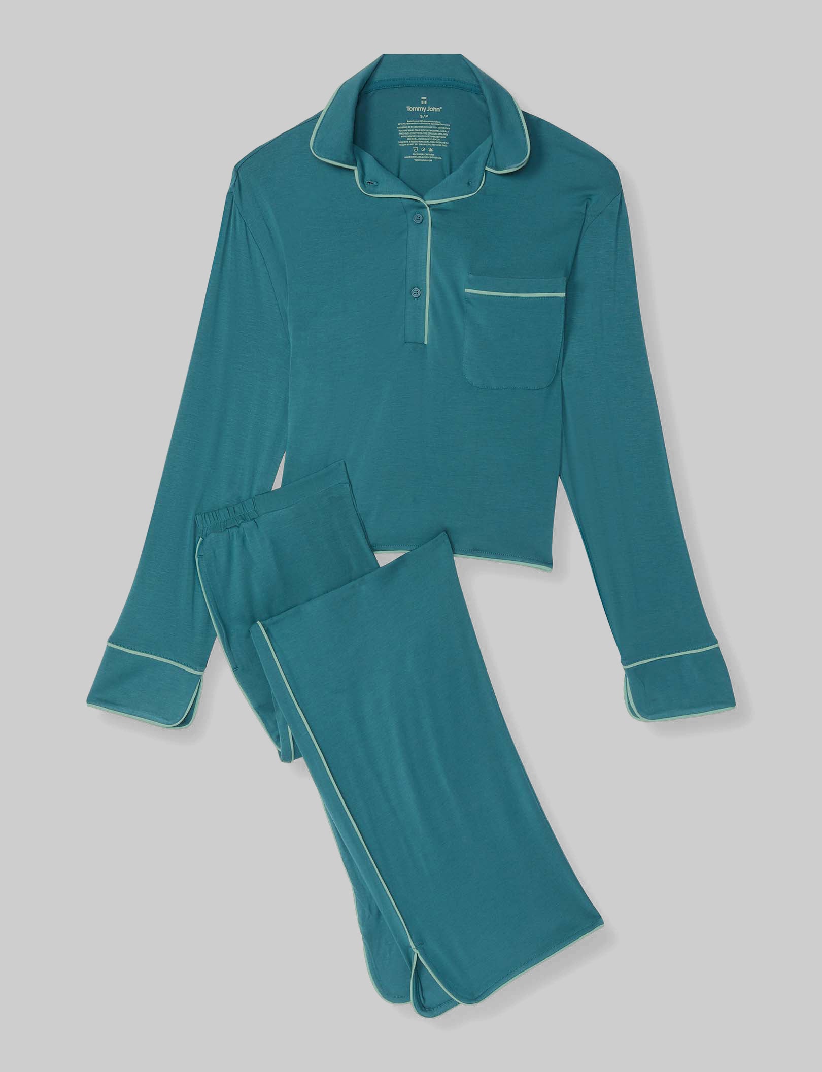 Cozy Women's Long Sleeve Pajama Set - Soft Pullover Sleepwear Top & Lounge Pants for Relaxing at Home, Sleeping, and Comfortable Nightwear