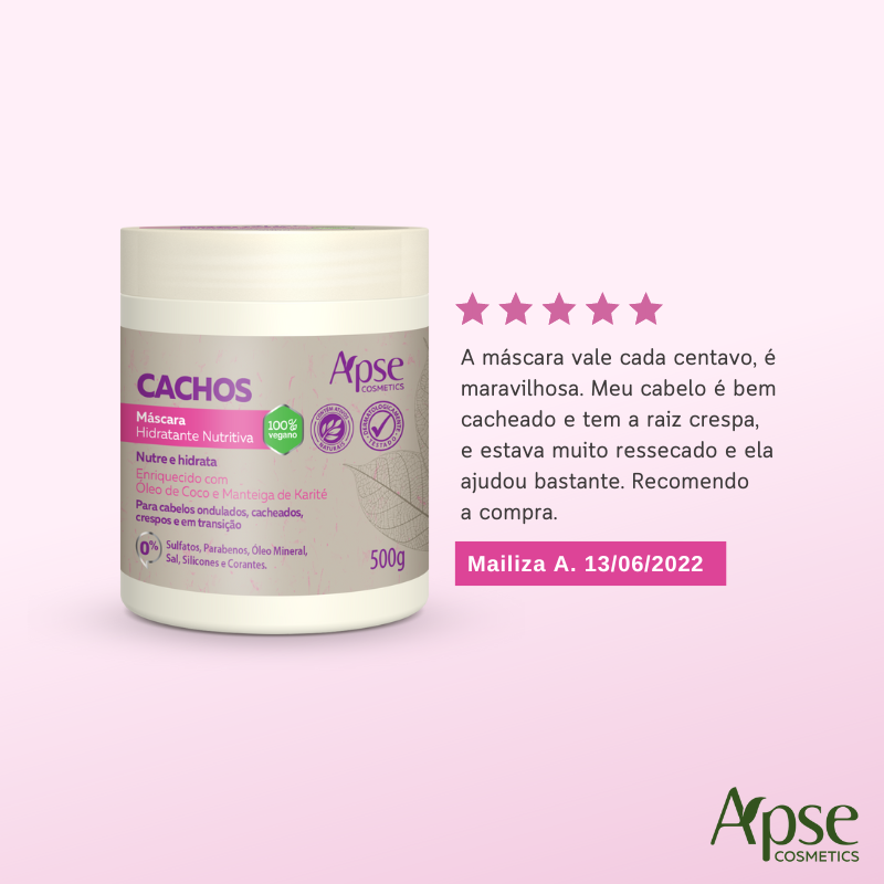 Apse Cosmetics Hydrating & Nutritive Curl Mask - 17.6 oz Deep Conditioning Treatment for Curly Hair - Perfect for Dry, Damaged Hair Care & Salon-Quality Results at Home