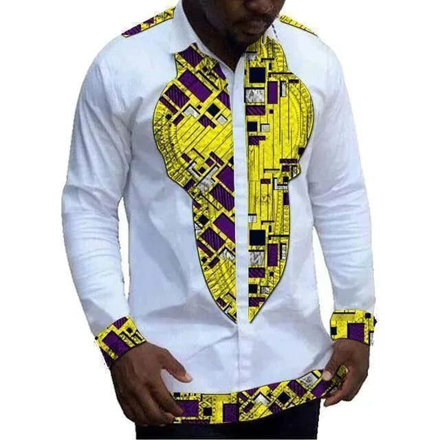 Stylish African Men's Dashiki Top - Tribal Print Cotton Shirt for Casual Wear & Cultural Events | Perfect for Festivals, Parties & Everyday Outfits