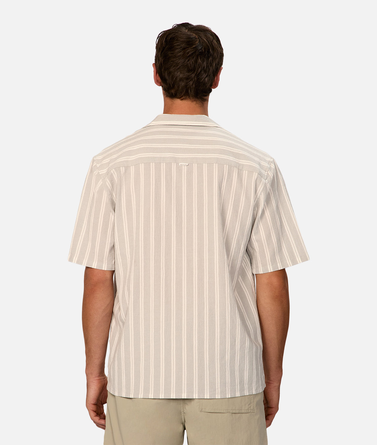 Premium Striped Short Sleeve Magna Shirt for Men - Sage White & Classic Fit - Perfect for Casual Wear, Office & Summer Outings