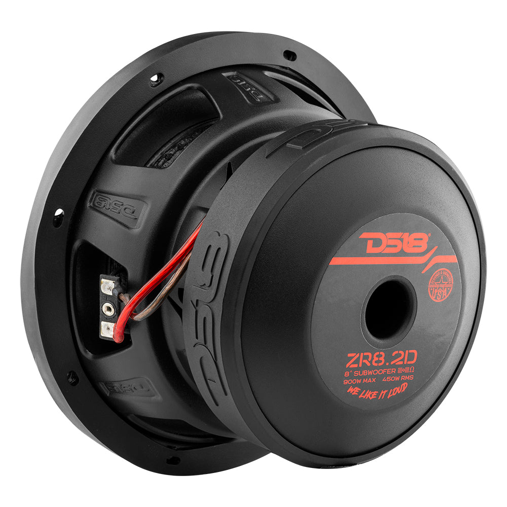 ZR 8 Inch Car Subwoofer 450 Watts RMS Power DVC 2 Ohm - Premium Bass for Car Audio Systems & Home Theater
