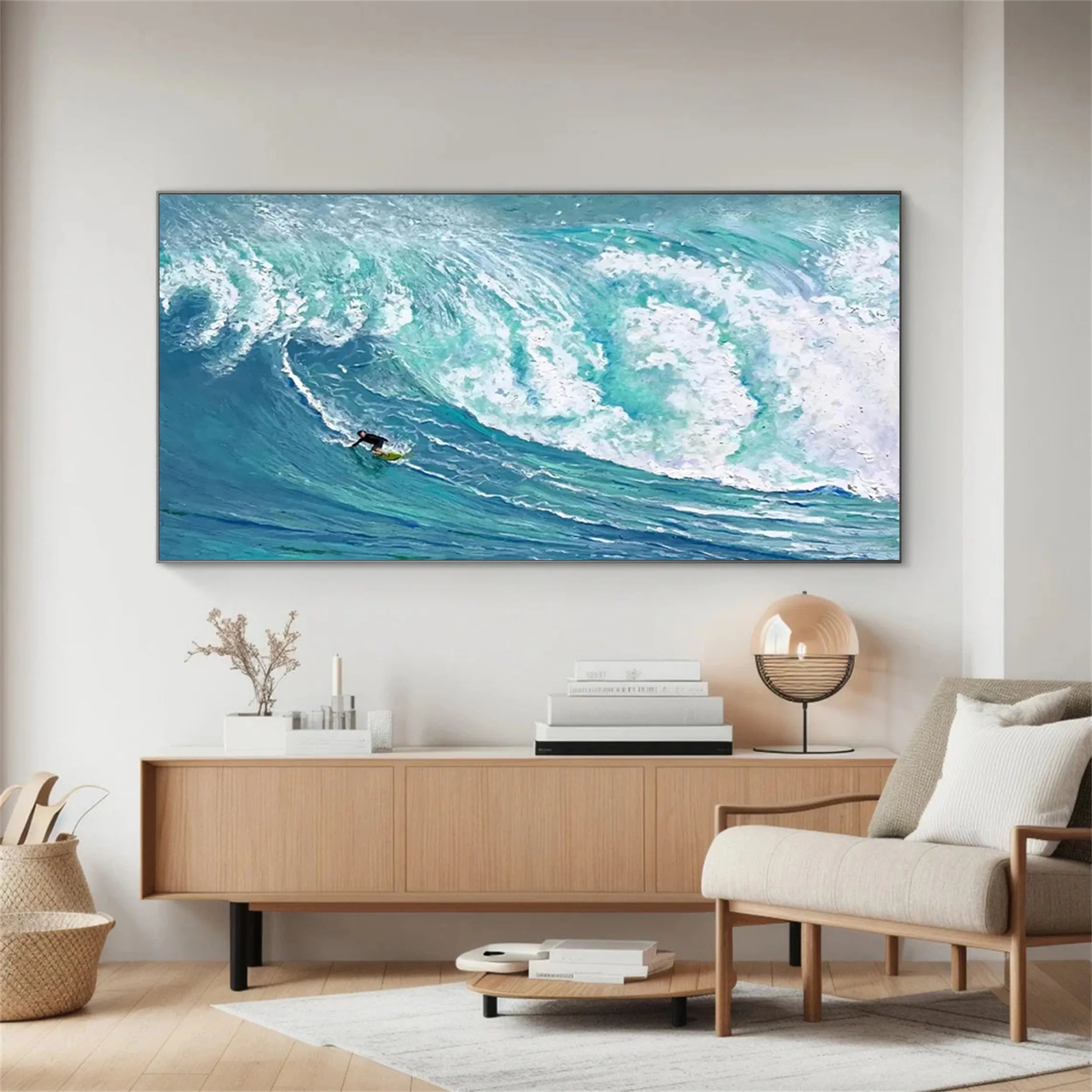 Ocean and Sky Painting #OS135 - Stunning Coastal Wall Art for Home & Office Decor | Perfect for Living Room, Bedroom, or Beach House
