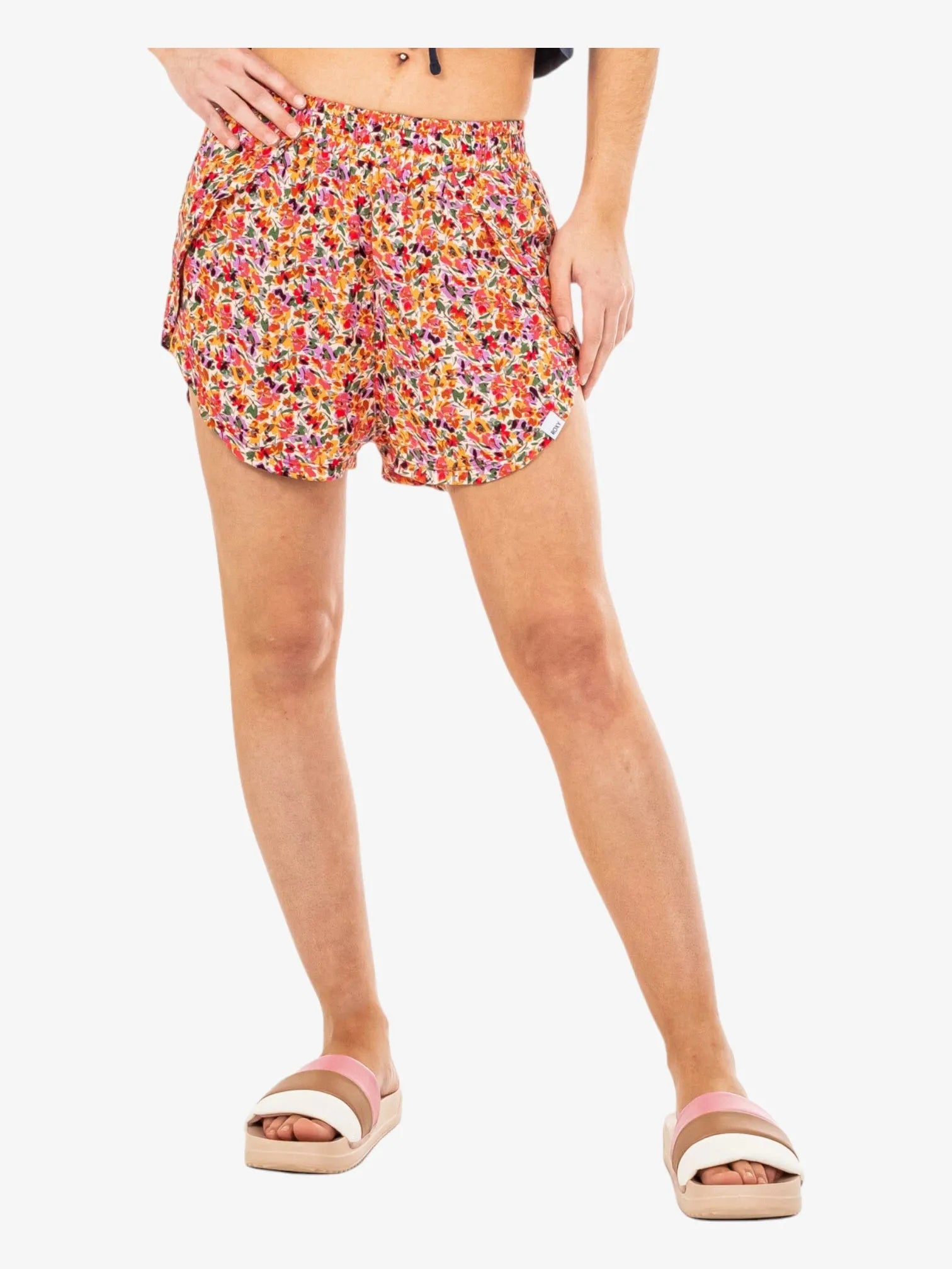 Roxy Tropical Sundance Floral Print Shorts - Women's Casual Summer Beach Shorts for Vacation, Surfing & Outdoor Activities