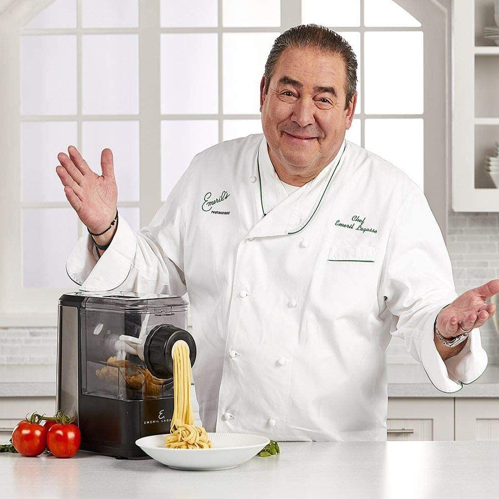 EMERIL PM 01 Automatic Pasta and Noodle Maker Machine - Fresh Homemade Pasta, Spaghetti, Fettuccine - Perfect for Italian Cooking, Family Dinners & Restaurant Quality Meals at Home