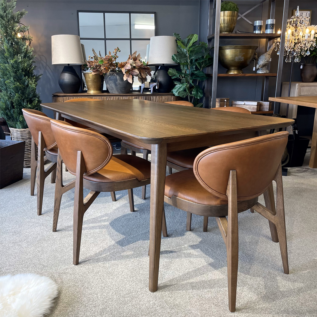 Riverton Dark Brown 200cm Dining Table - Perfect for Family Gatherings & Dinner Parties
