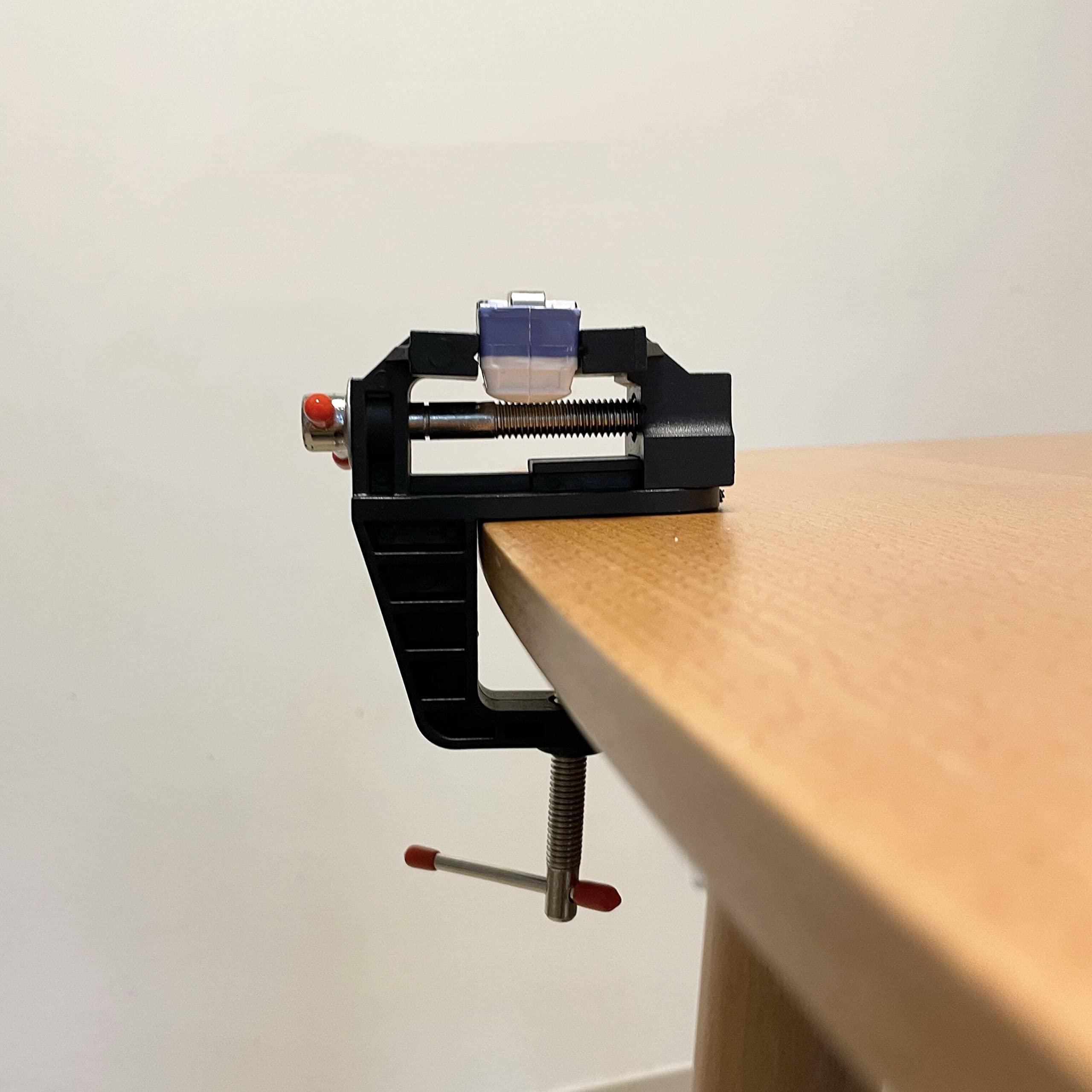 Mini Table Clamp Small Hobby Bench Vice - Black Metal Clamp for Repairs, Modeling, Painting & Crafting | Perfect for DIY Projects, Jewelry Making & Woodworking