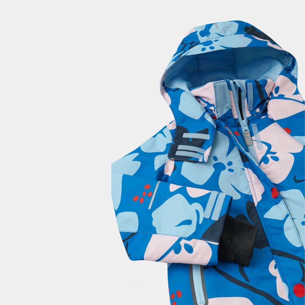 Reima Kiiruna Girls Ski Jacket - Waterproof Winter Coat for Kids, Bright Blue - Perfect for Snowboarding, Skiing & Outdoor Winter Activities