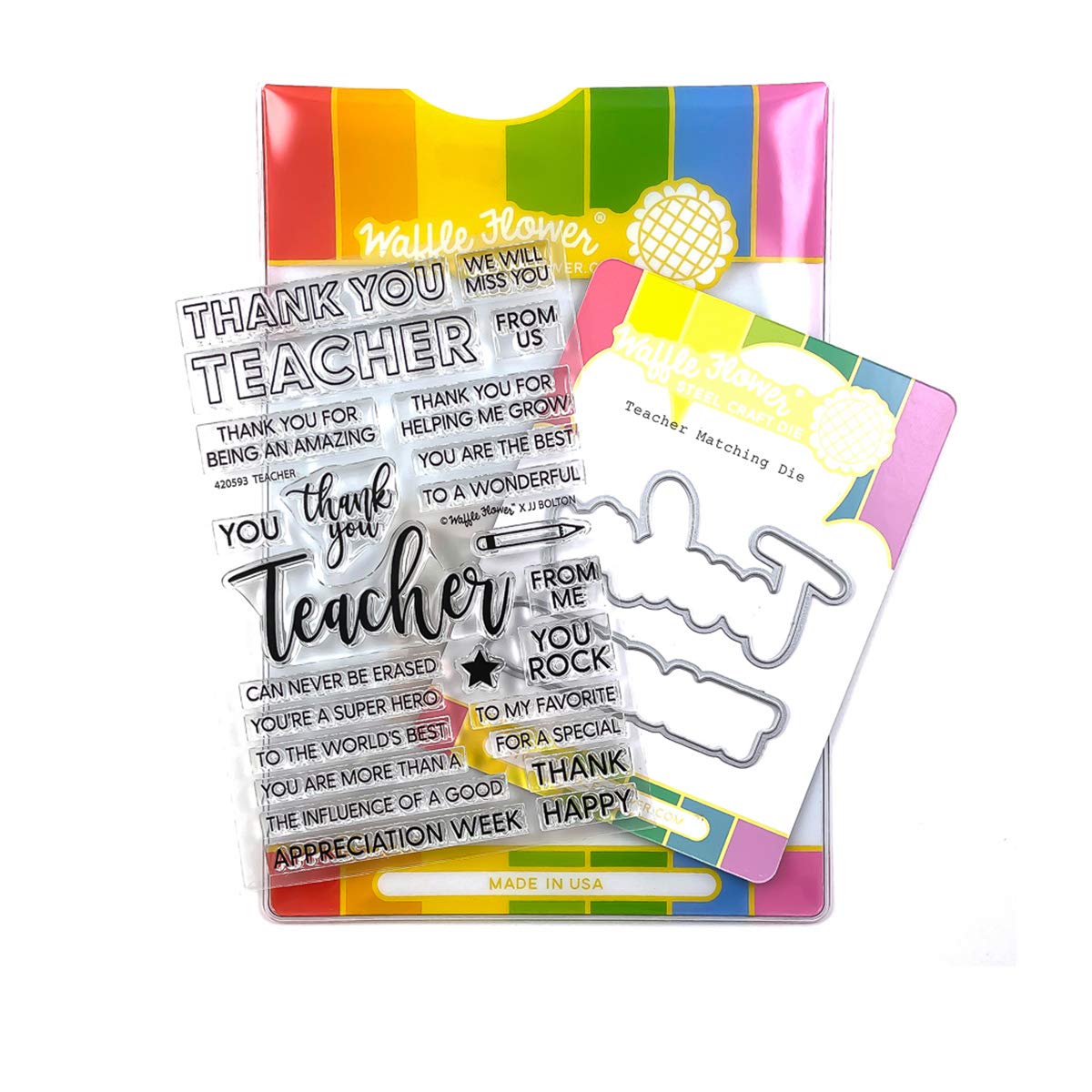 Waffle Flower Teacher Combo Set - Perfect Gift for Teachers, Educators & Appreciation Gifts - Ideal for Classroom, Thank You Presents & Special Occasions