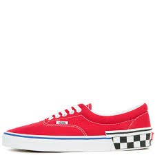 Vans Era Check Block Skate Shoes - Tango Red | Classic Sneakers for Men & Women | Perfect for Skateboarding, Casual Wear & Street Style