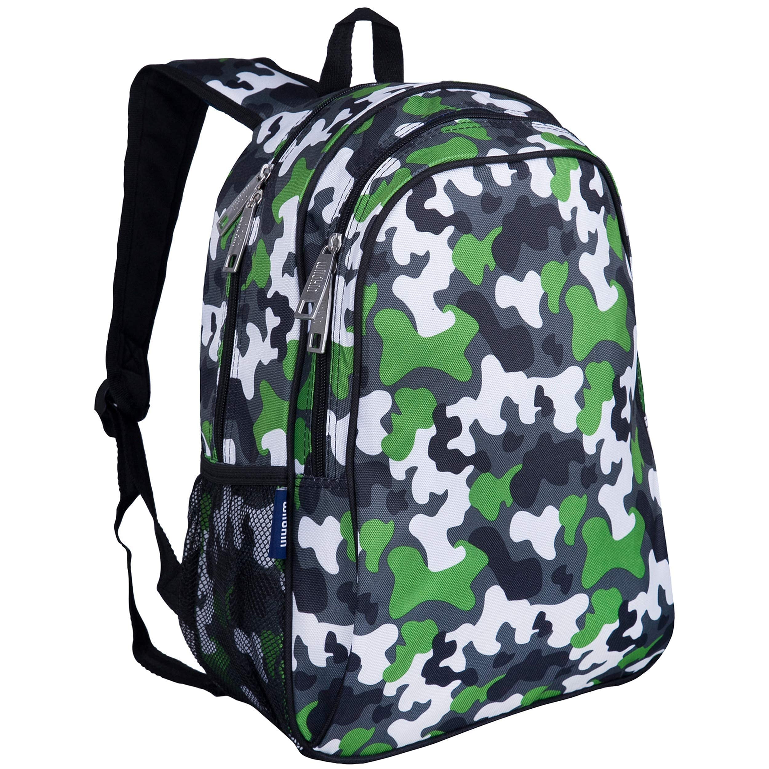 Wildkin 15 Inch Kids Backpack with Lunch Box Set - Green Camo Print | Durable School Backpack for Boys & Girls | Perfect for School, Travel & Outdoor Adventures