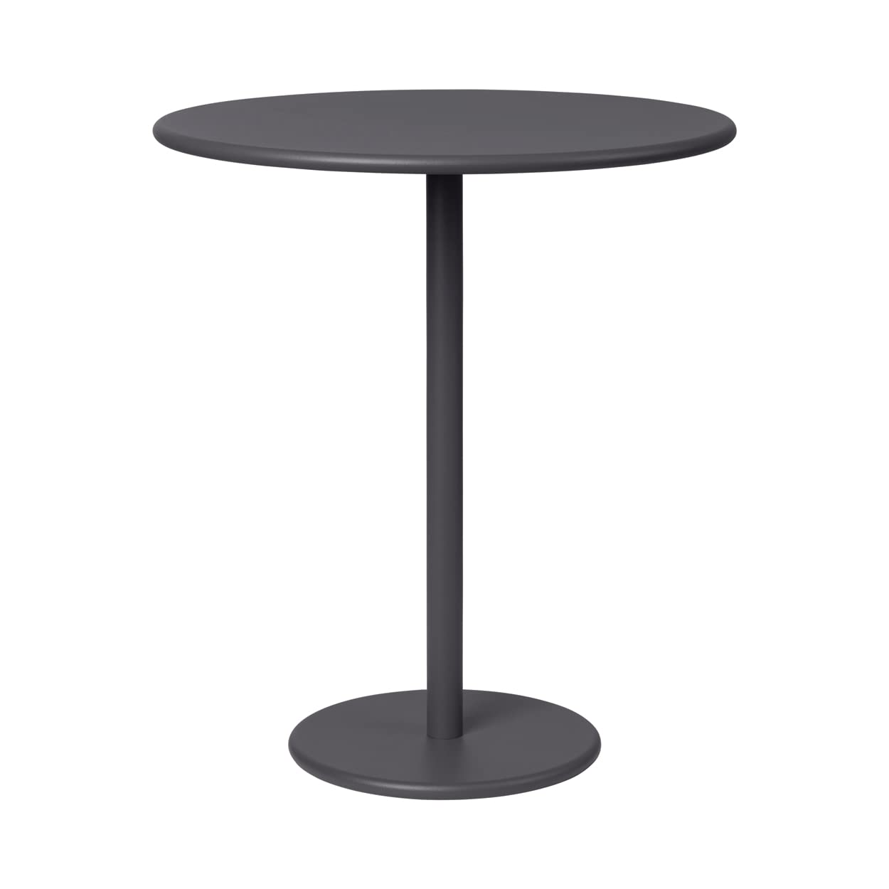 Blomus Stay Outdoor Side Table - 45x40cm (17.7x15.8in) Magnetic Coffee Table with Weather-Resistant Design in Charcoal - Perfect for Patio, Garden, and Poolside Use