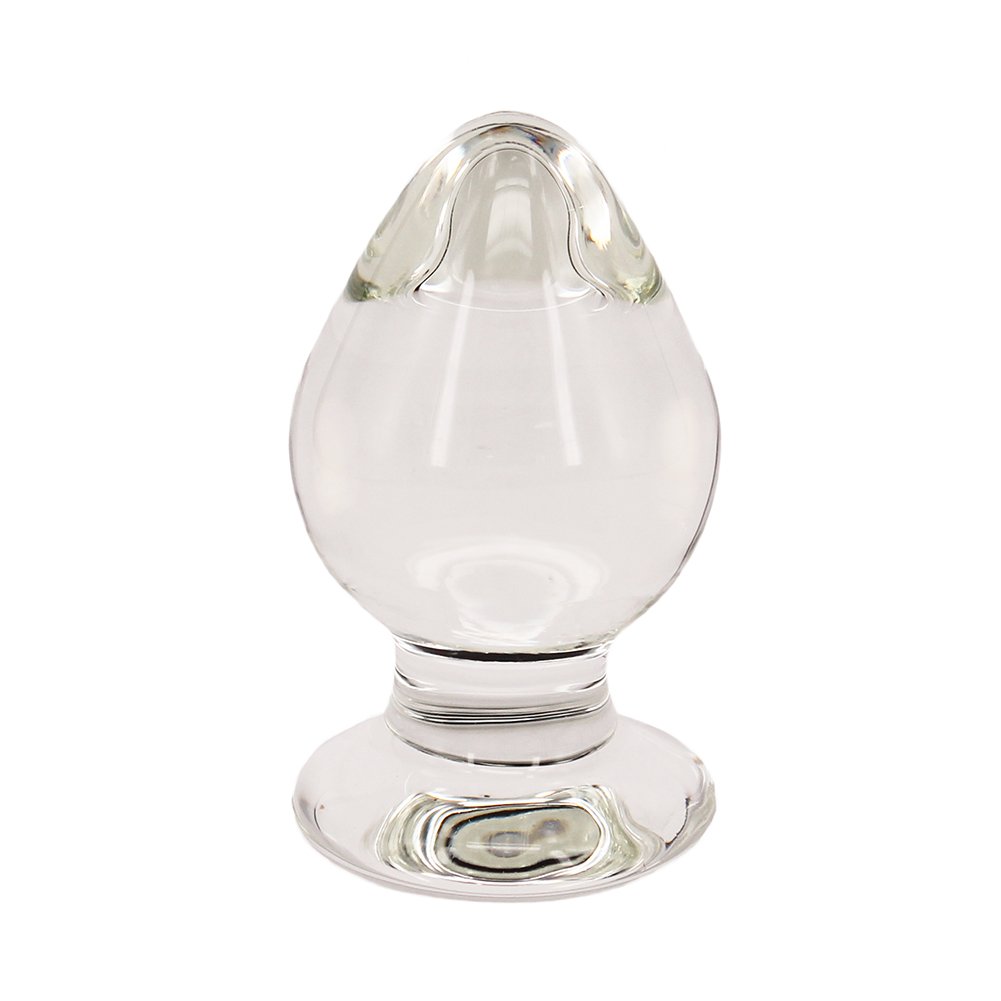 Large Crystal Glass Butt Plug - G-Spot Stimulating Anal Trainer for Beginners & Advanced Users - Perfect for Couples Play, Solo Exploration & Sensual Massage