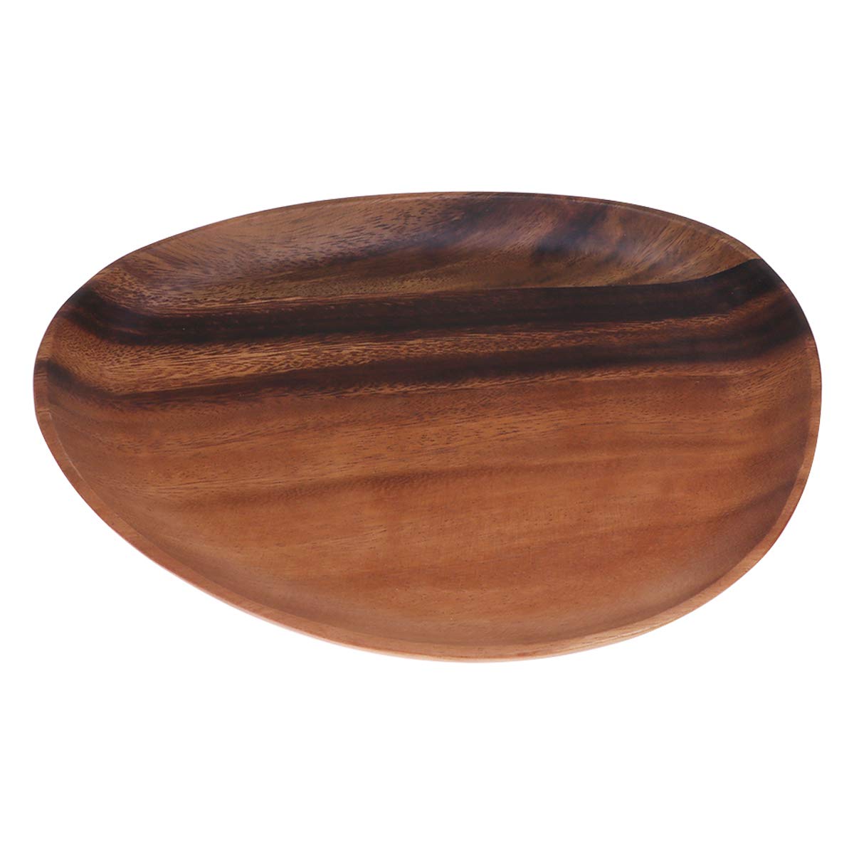 DOITOOL Handcrafted Irregular Wooden Fruit Plate - Medium Large Solid Wood Snack Dessert Tray for Cheese, Charcuterie, Appetizers | Rustic Kitchen Serving Platter for Parties, Picnics, Home Decor