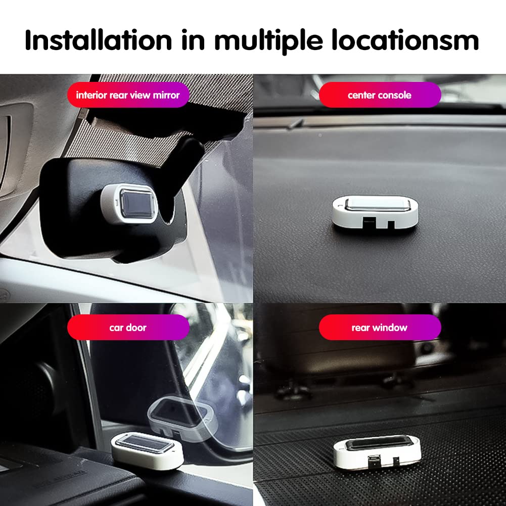 Solar-Powered Car Alarm LED Light - Anti-Theft Warning Flashing Signal Light for Vehicle Security | Deter Burglars with Bright Red Flashing Lights | Ideal for Parking Lots, Driveways & High-Crime Areas