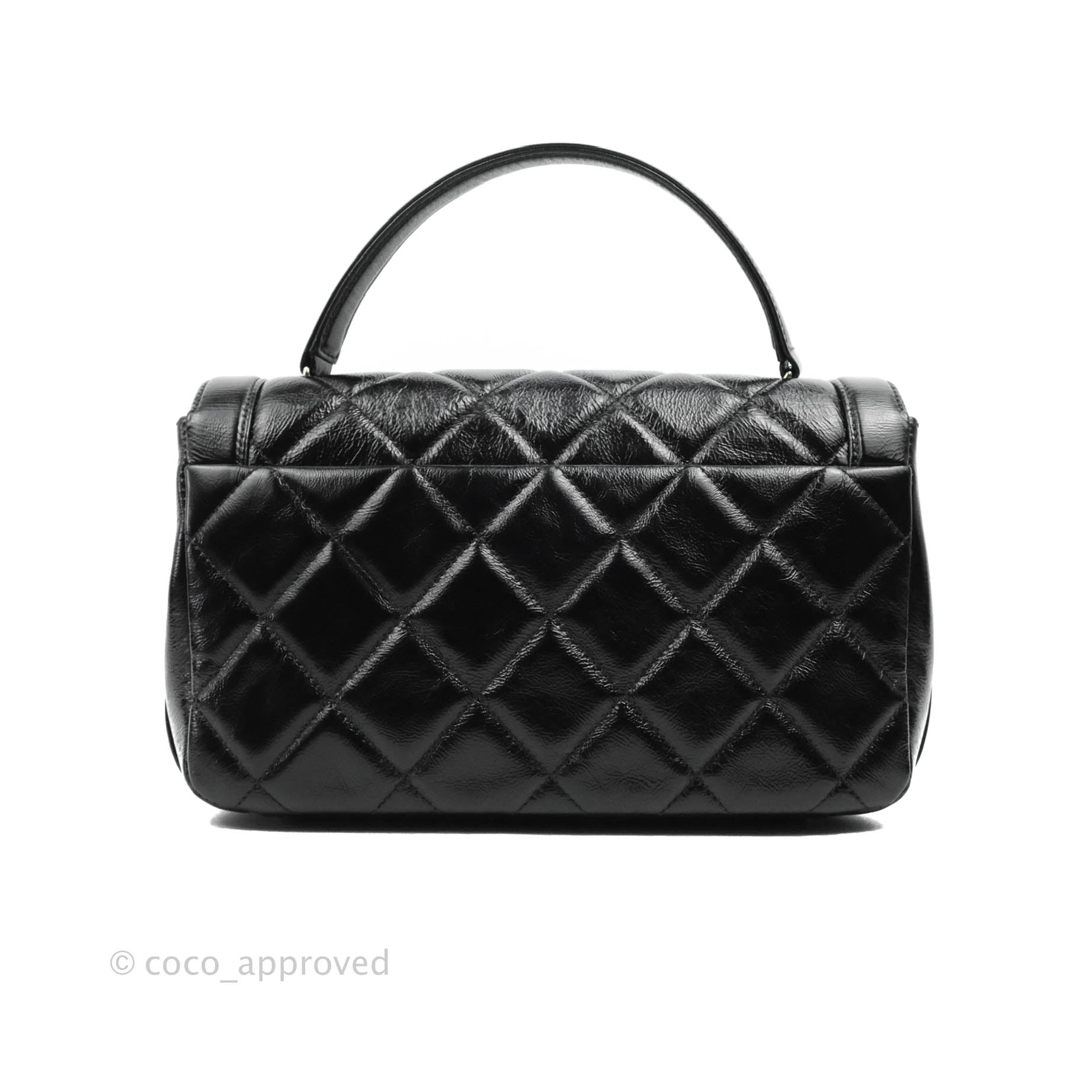 Chanel CC Flap Bag Quilted Leather Shoulder Bag - Shiny Aged Calfskin with Gold Hardware | Luxury Designer Handbag for Women, Perfect for Evening Parties & Special Occasions