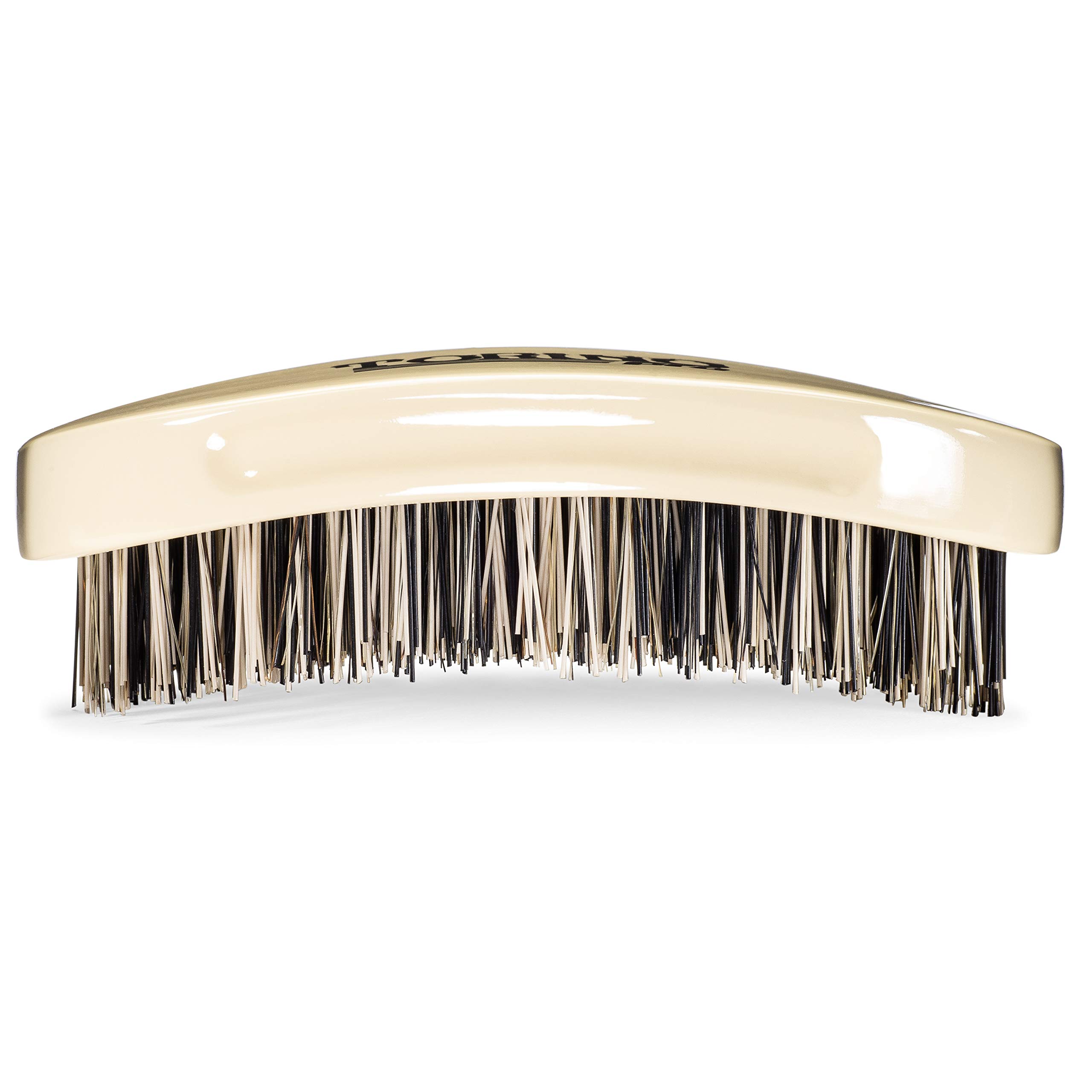 Brush King Torino Pro Wave Brush #1510 - Curved Hard Palm Military 360 Waves Brush for Men - Perfect for Wave Training, Hairstyling & Grooming