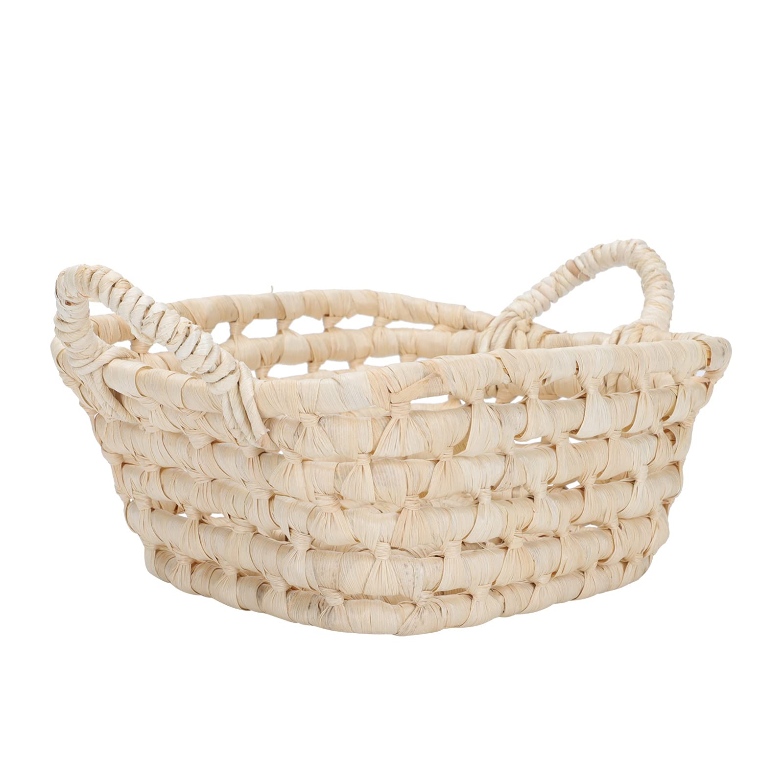 YARNOW Natural Woven Hyacinth Storage Basket with Handles - Closet Organizer Bin for Clothes, Toys, Makeup, Books & Towels | Nursery, Bedroom & Bathroom Organization Solution