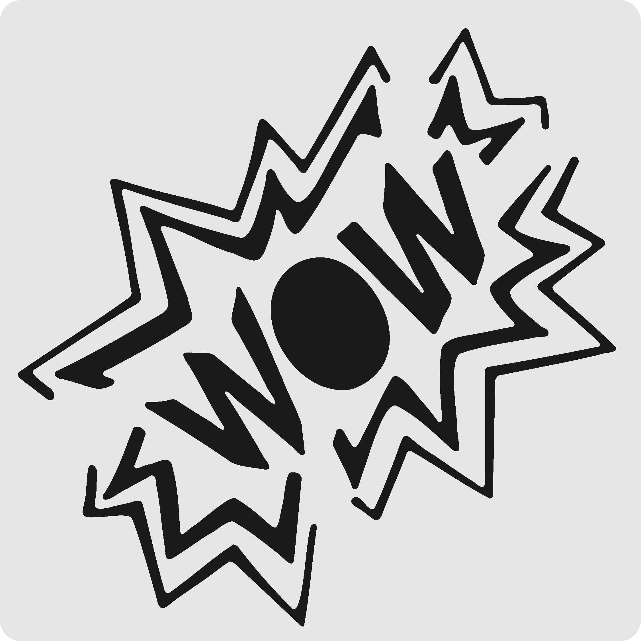 7.5x7.5 Inch WOW Superhero Blast Stencil for DIY Crafts, Wall Art, and Kids Room Decor - Reusable Template for Painting, Scrapbooking & Home Decoration Projects
