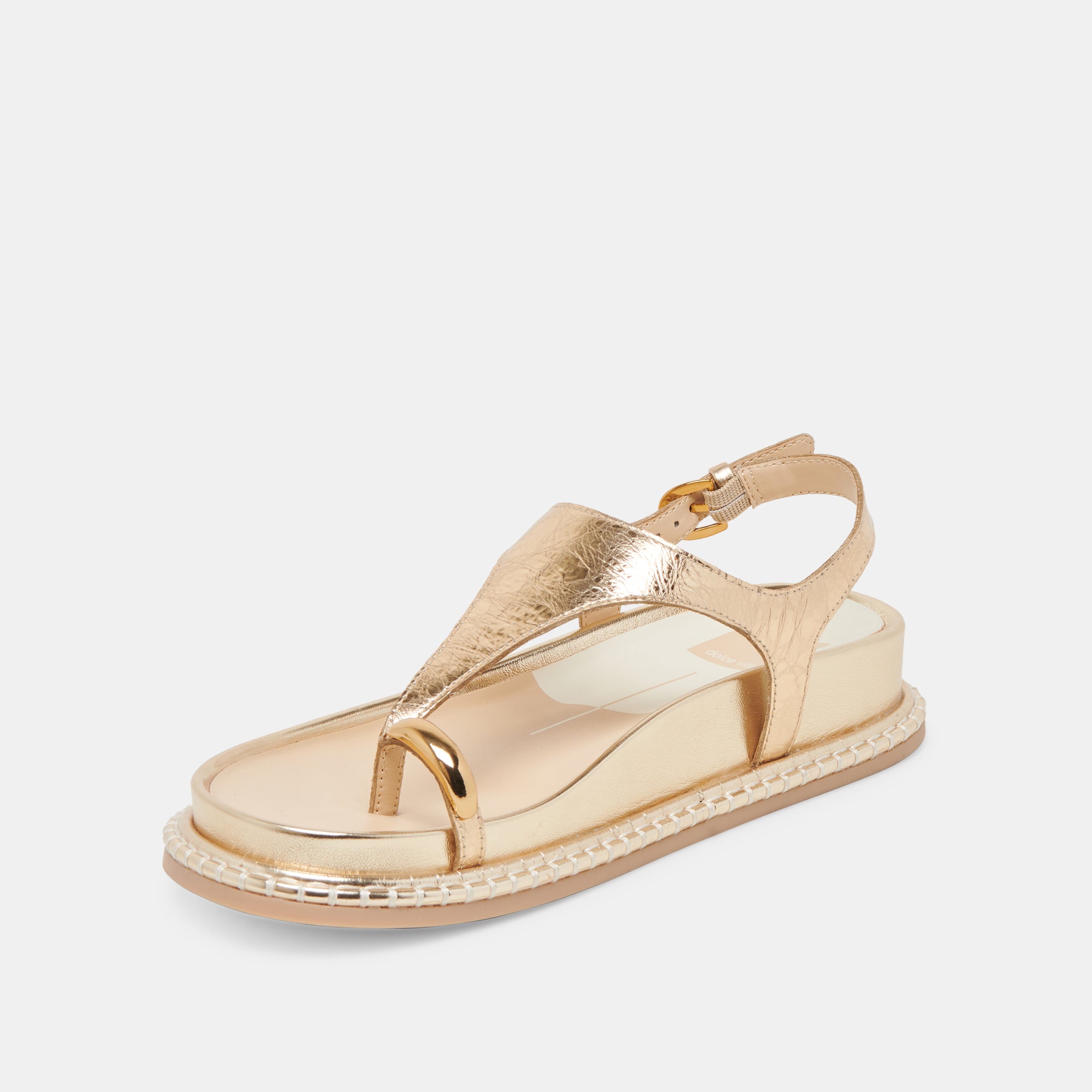 STEFAN Distressed Leather Sandals for Women - Gold Gladiator Sandals for Summer, Beach, and Casual Outfits