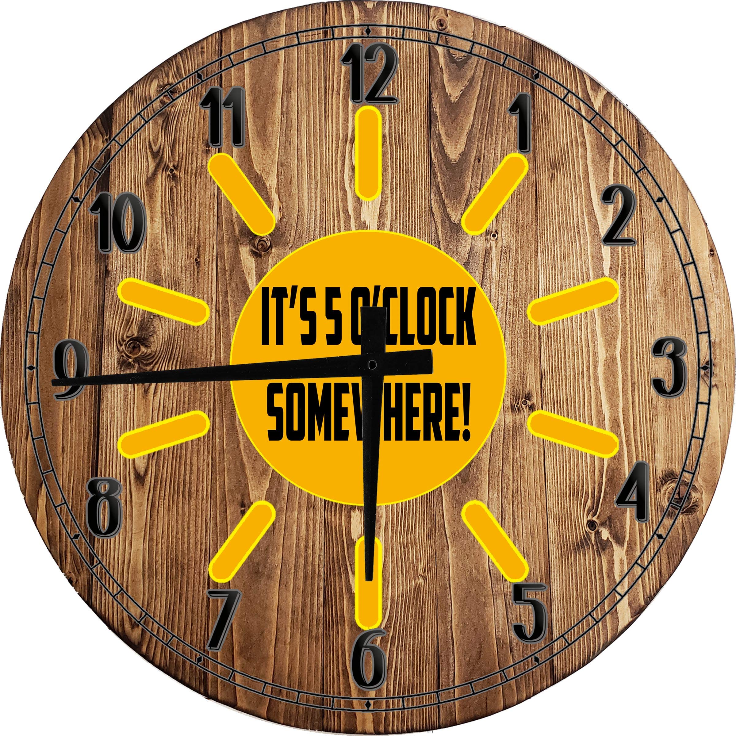 AMG Prints Bar Wall Clock - Large 18