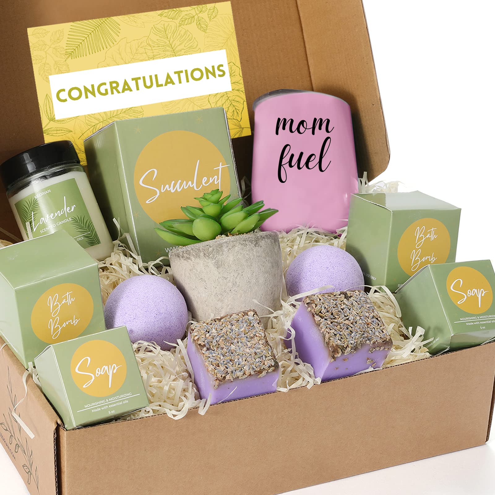 KEDRIAN New Mom Gift Box - Thoughtful Postpartum Care Package for Women, Perfect Push Present for First-Time Moms, Pregnancy & After Birth Essentials - Ideal for Hospital, Home Recovery & Baby Shower Gifts