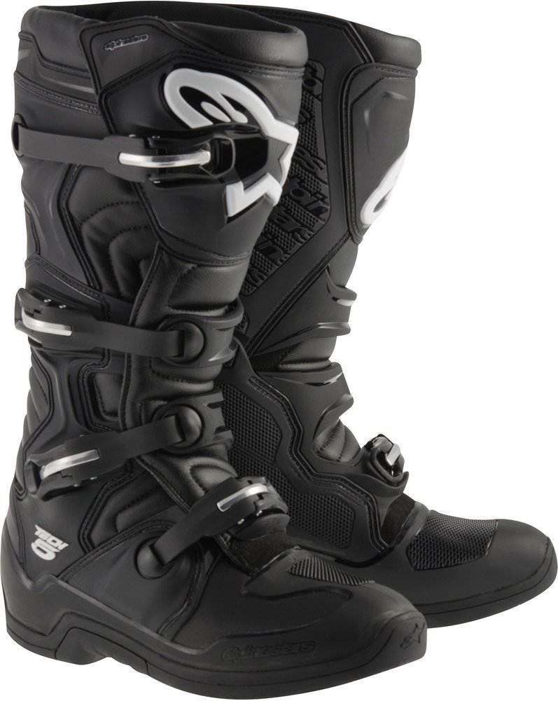 Alpinestars Tech 5 Unisex Motorcycle Boots - Black - Durable Riding Shoes for Men & Women - Perfect for Motocross, Off-Road & Adventure Biking