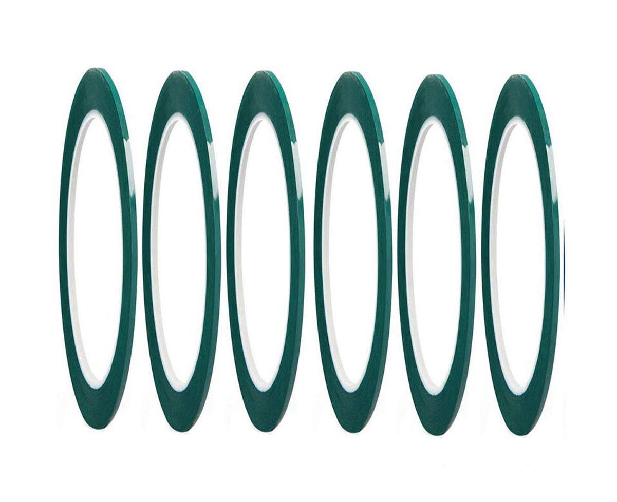 6 Rolls Self-Adhesive Graphic Chart Tape - 3mm Width Green Grid Marking Tape for Whiteboard, Art & Design (72 Yards/Roll) - Perfect for Artists, Drafting, Classroom Organization & DIY Projects