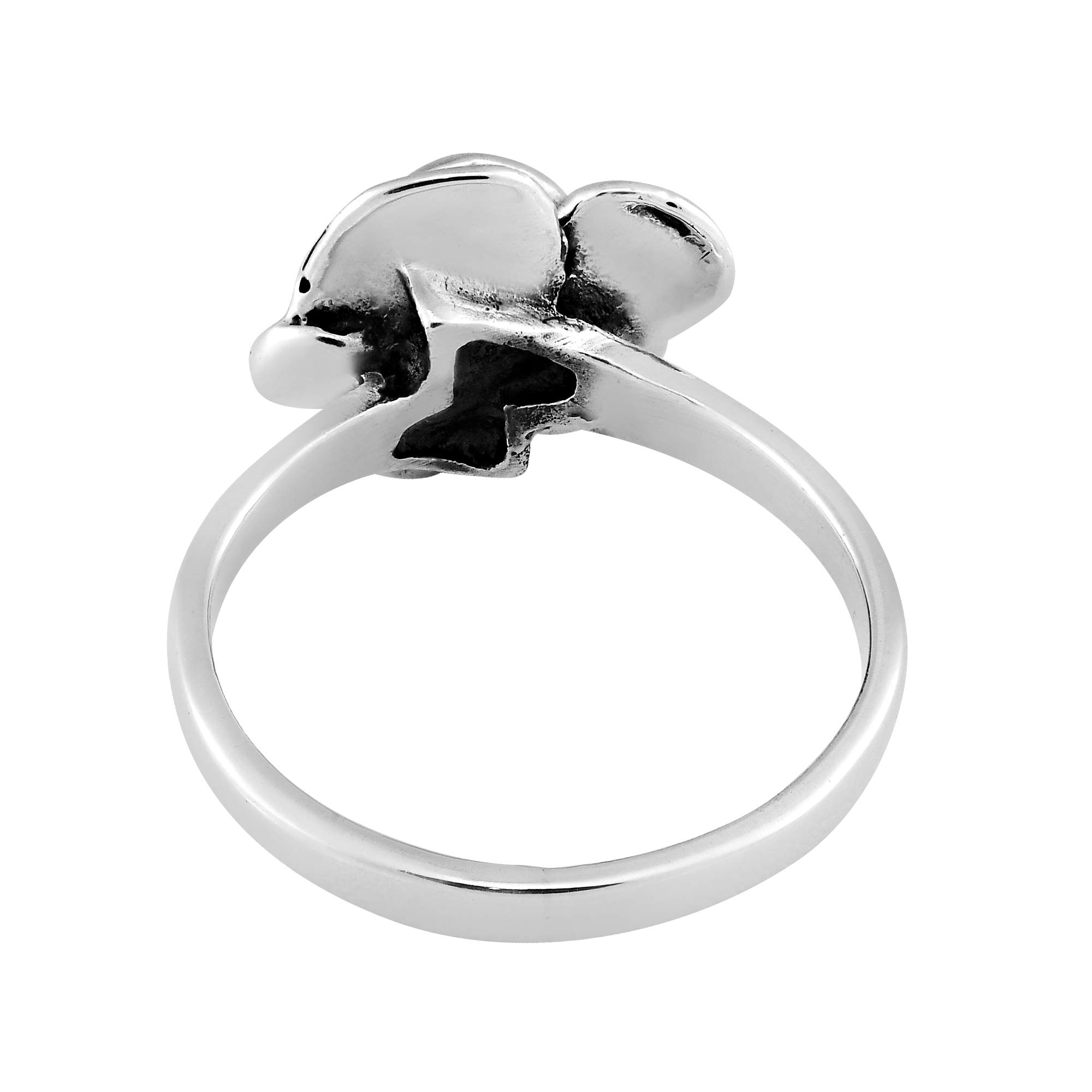 Forever Enchanted Blooming Rose .925 Sterling Silver Band Ring for Women - Elegant Floral Jewelry Gift for Anniversary, Valentine's Day & Special Occasions