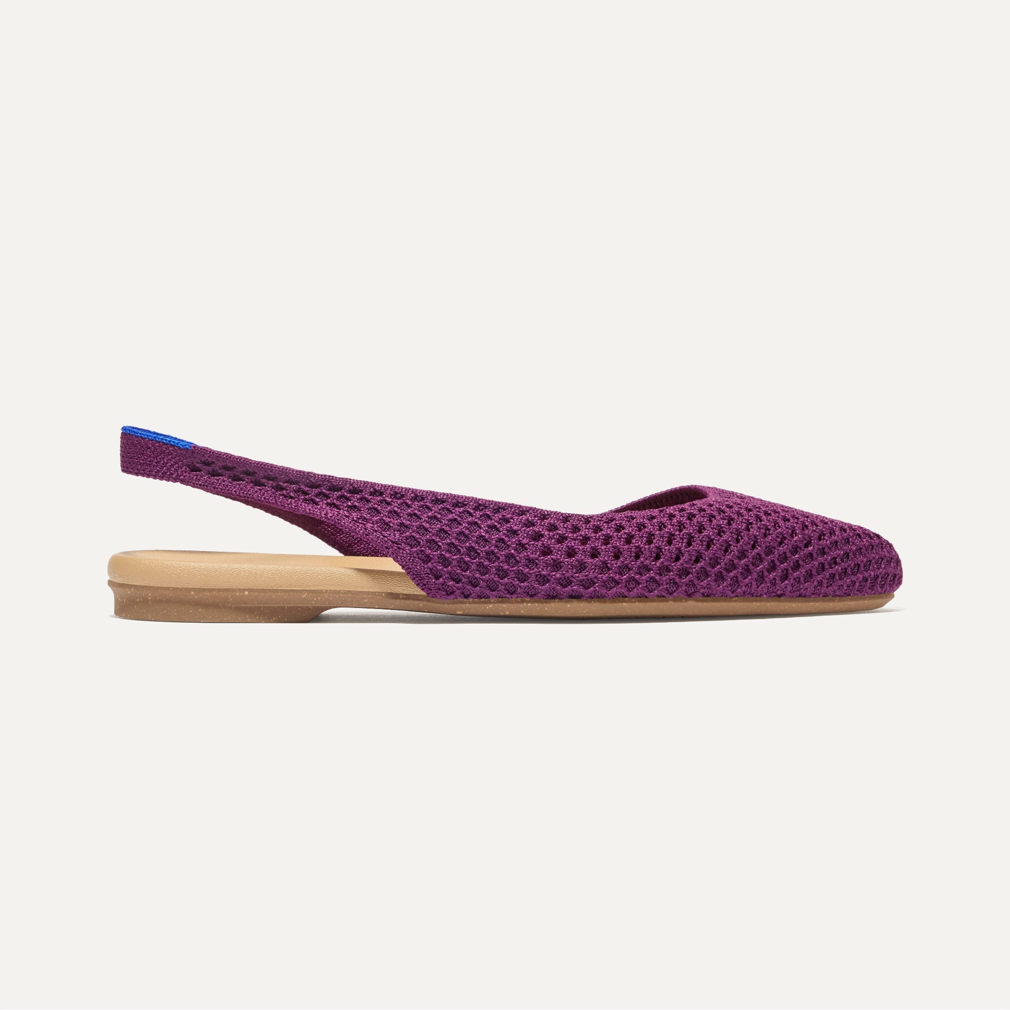 Almond Slingback Sandals - Plum Mesh Women's Shoes | Comfortable & Stylish for Summer Outfits, Weddings & Beach Vacations